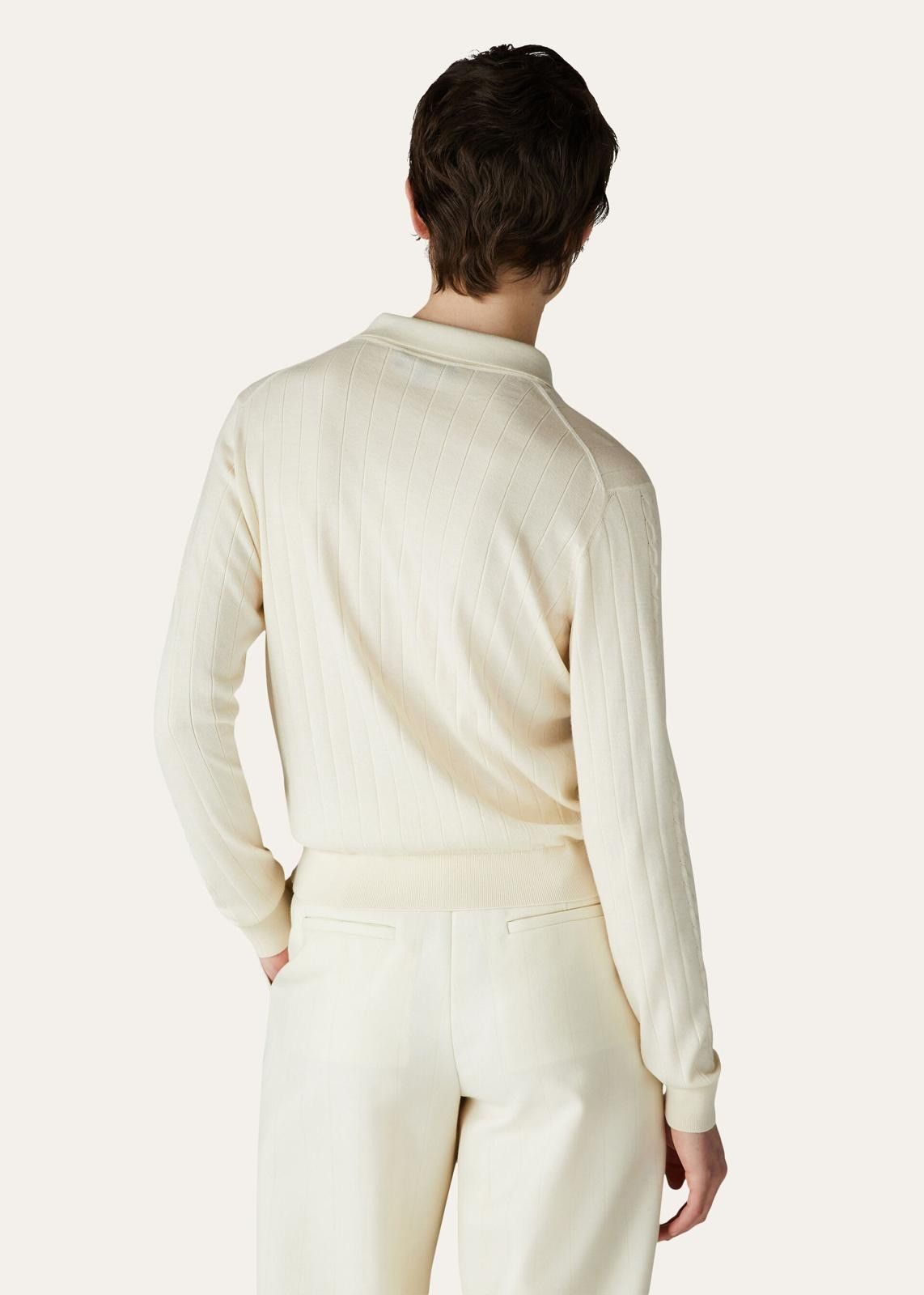 Loro Piana o1srvl11e0824 Porirua Cashmere Polo Shirt in Off White Size XL / US 12-14 / IT 48-50 - 3 Thumbnail