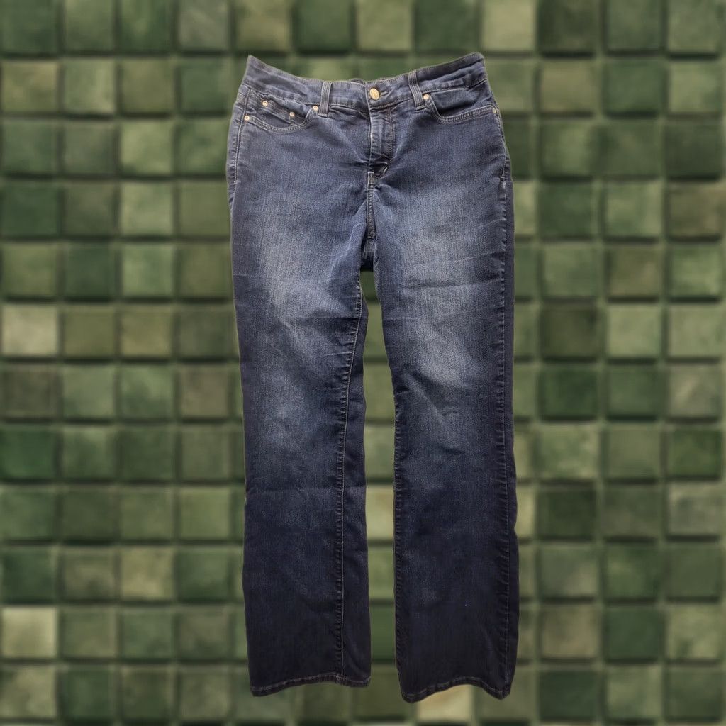 NYDJ NYDJ Womens Jeans 12 Straight Leg Boot Cut Lift Tuck Stretch Slimming Shaping Denim Blue 32" Inseam 31" Rise High Regular City USA Womens Size US 12 / IT 42 - 1 Thumbnail