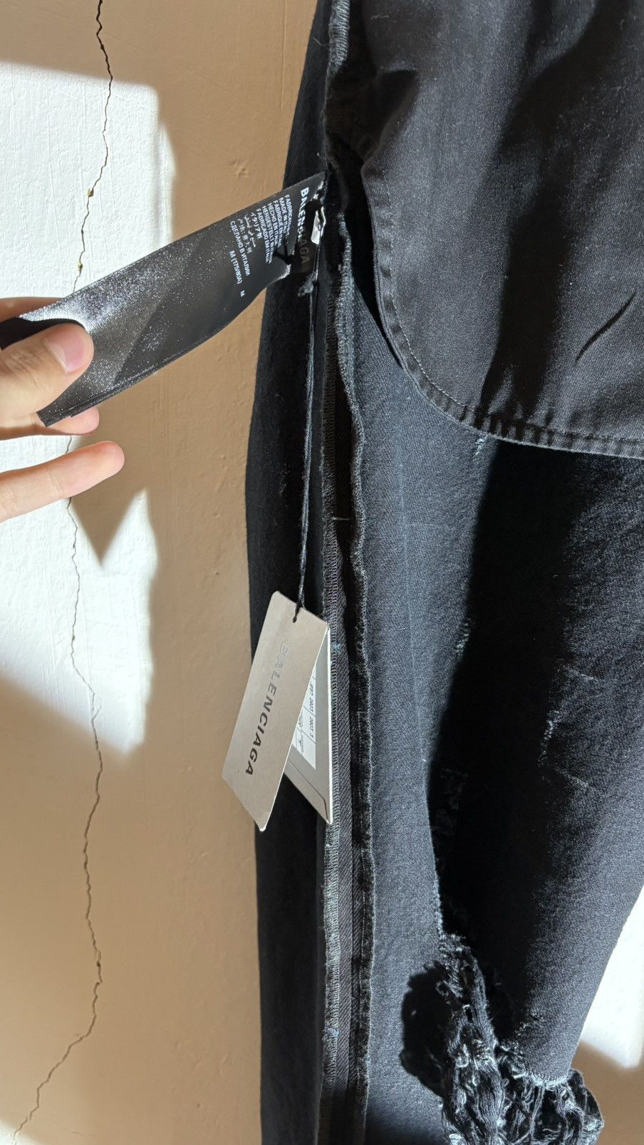 Balenciaga balenciaga black distressed 2022 mud denim Size US 32 / EU 48 - 3 Thumbnail