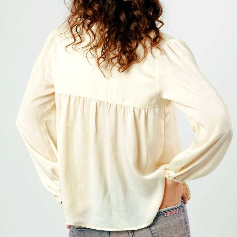Other NWT B.O.G. Band of the Free Cash Blouse Sz. M [8-10] Ivory Size M / US 6-8 / IT 42-44 - 7 Thumbnail