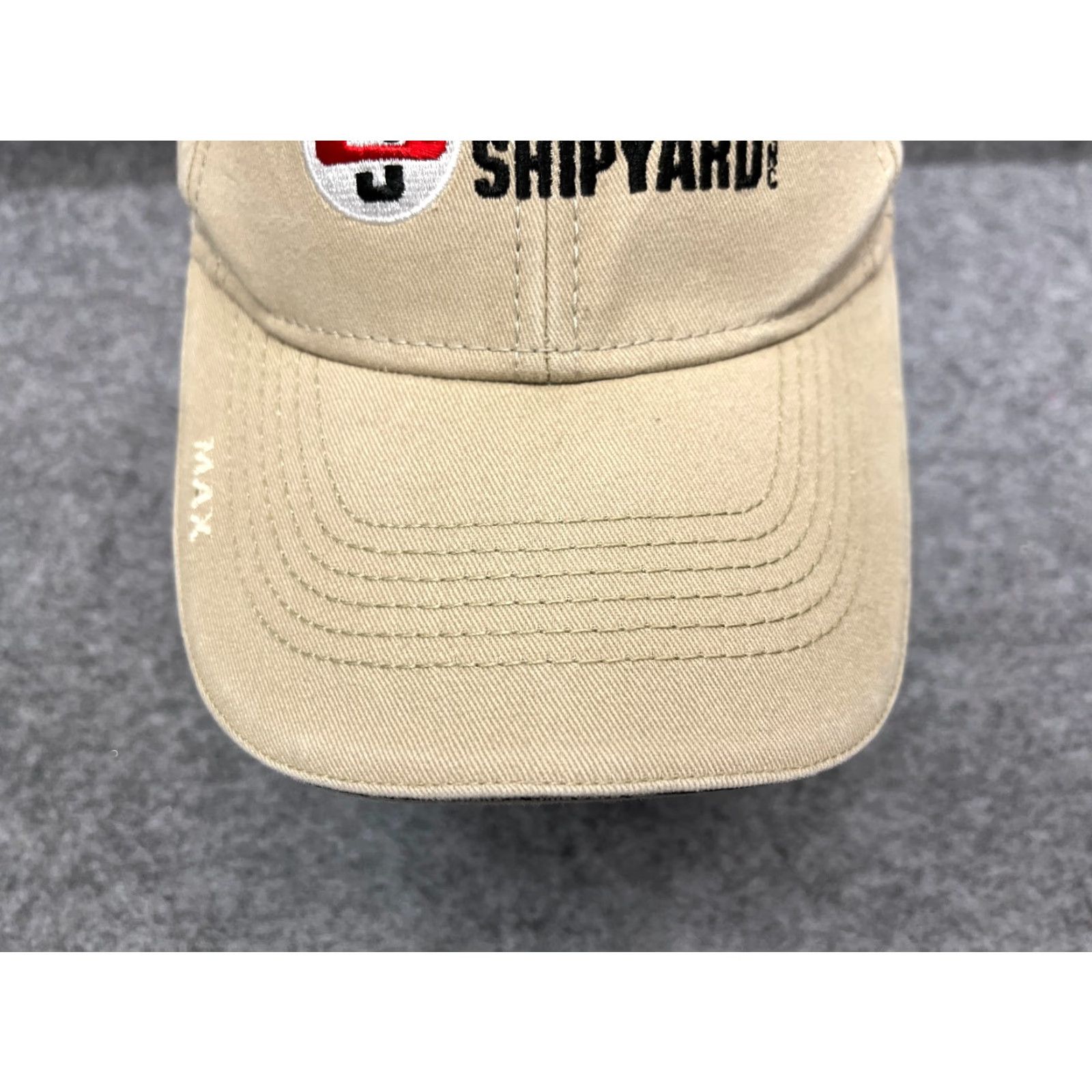 Vintage VINTAGE Colonna's Shipyard Hat Cap Strap Back Adult One Size Beige 100% Cotton Workwear Size ONE SIZE - 3 Thumbnail