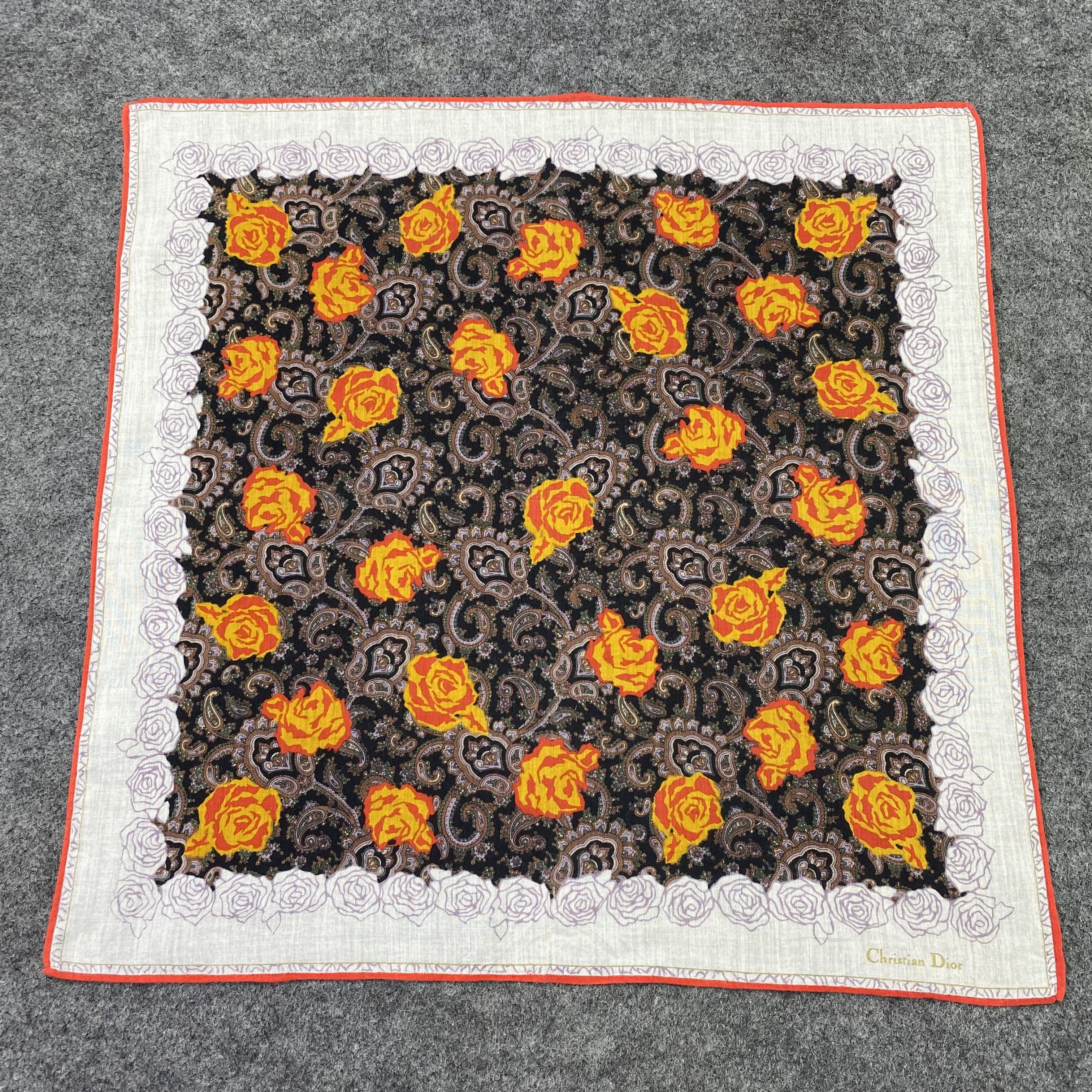 Vintage Christian Dior Handkerchief / Bandana / Neckerchief-B984 Size ONE SIZE - 3 Thumbnail