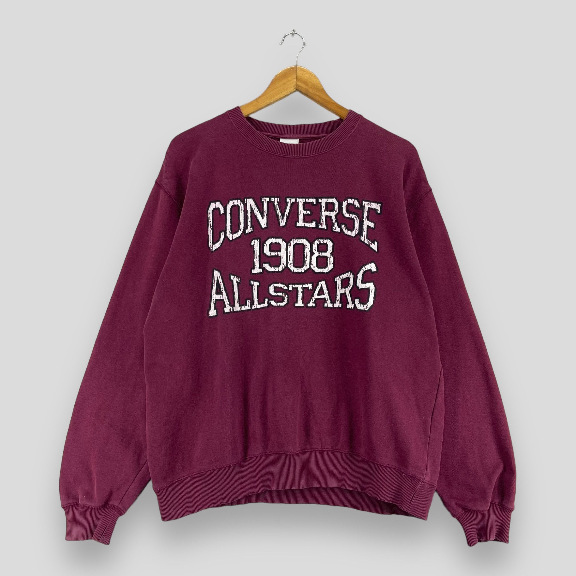 Converse × Vintage Vintage CONVERSE All Star Spellout Printed Sweatshirt Size US L / EU 52-54 / 3 - 1 Thumbnail