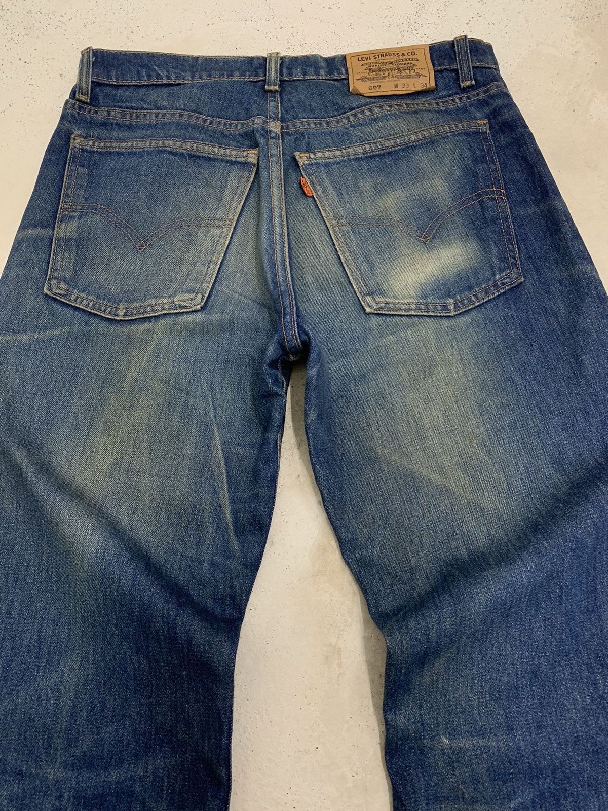 Vintage Levis 607 Orange Tab Mud Wash Distressed (AE10)