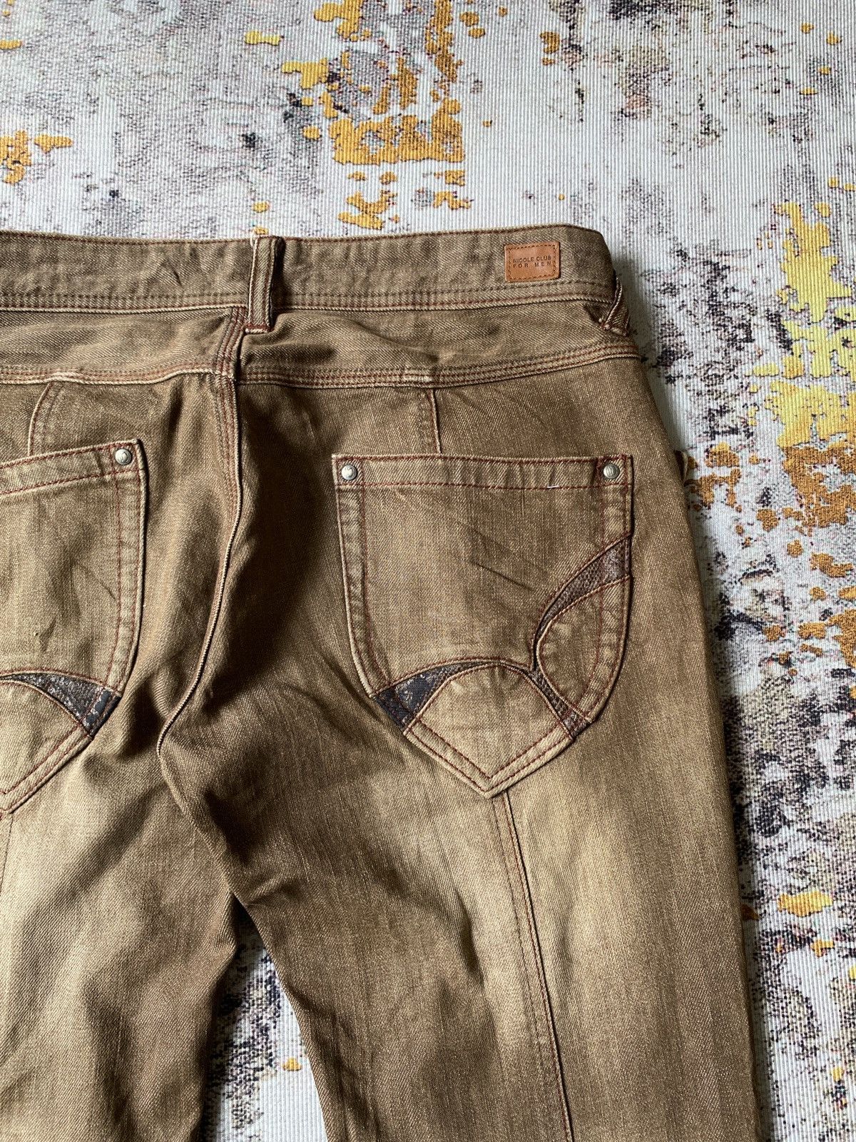 Japanese Brand Nicole Club For Men NCFM Faded Brown Design Denim Size US 32 / EU 48 - 12 Thumbnail