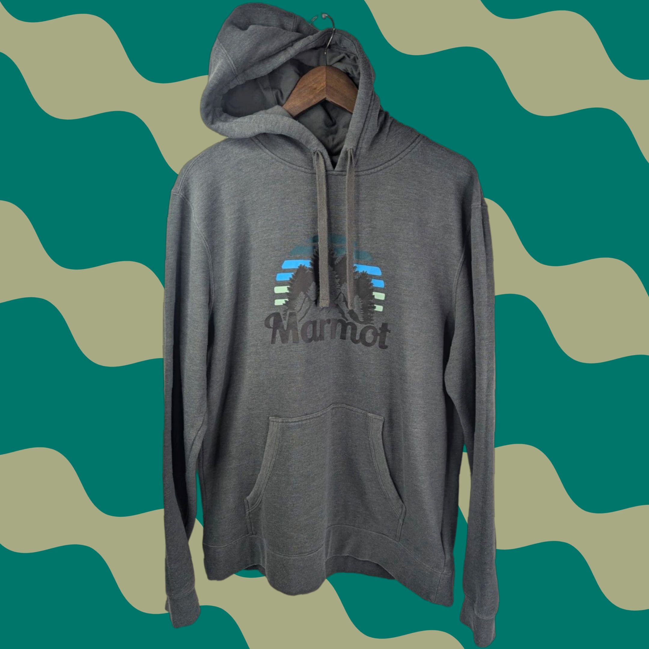 Marmot Marmot Mountain Logo Grey Sweater Hoodie Men Large Cotton Blend Logo Pullover Hooded All Seasons Outdoor Jacket? Size US L / EU 52-54 / 3 - 1 Thumbnail
