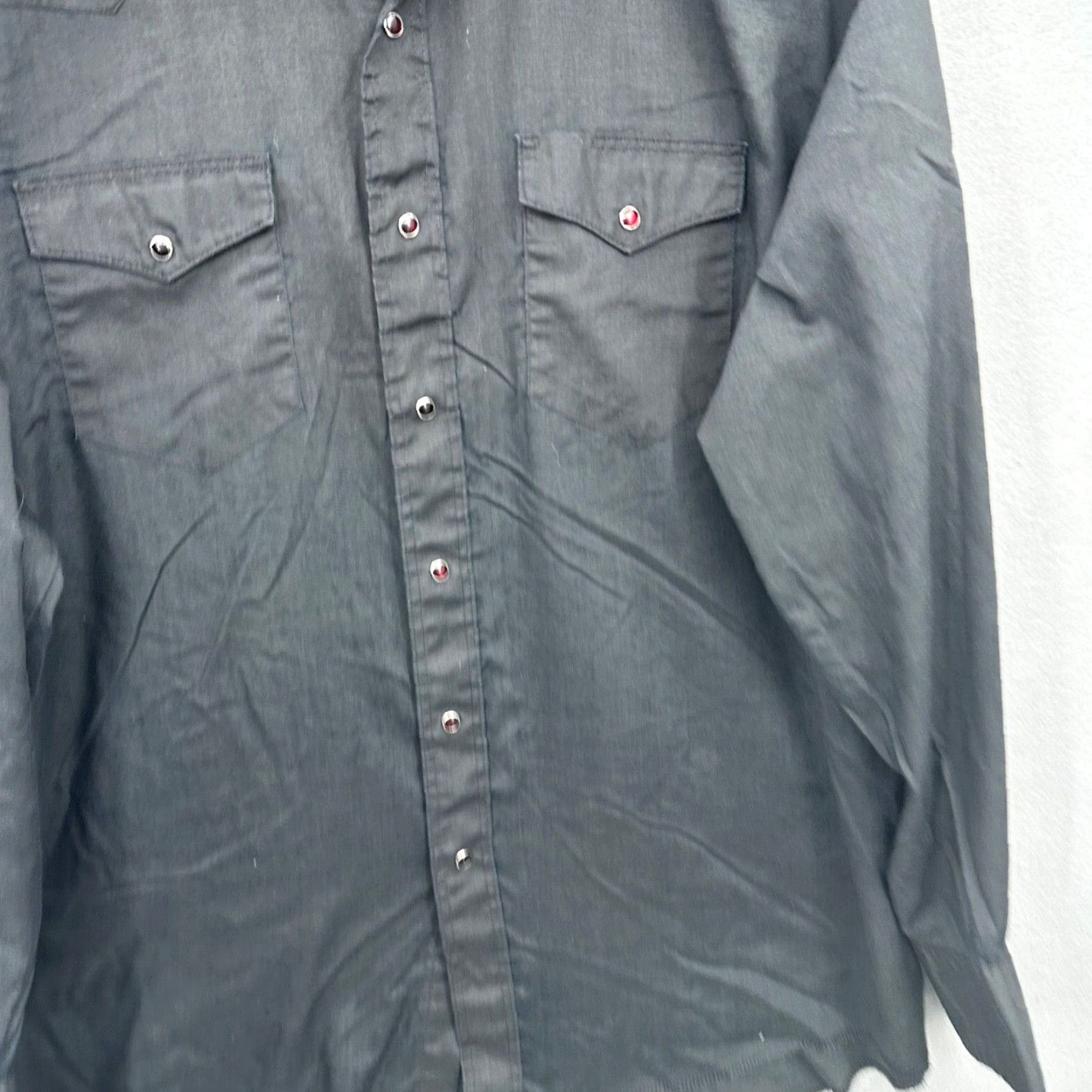 Wrangler VINTAGE Wrangler Shirt Men 18 35 Pearl Snap Long Tails Western Rodeo Cowboy Size US XXL / EU 58 / 5 - 6 Thumbnail