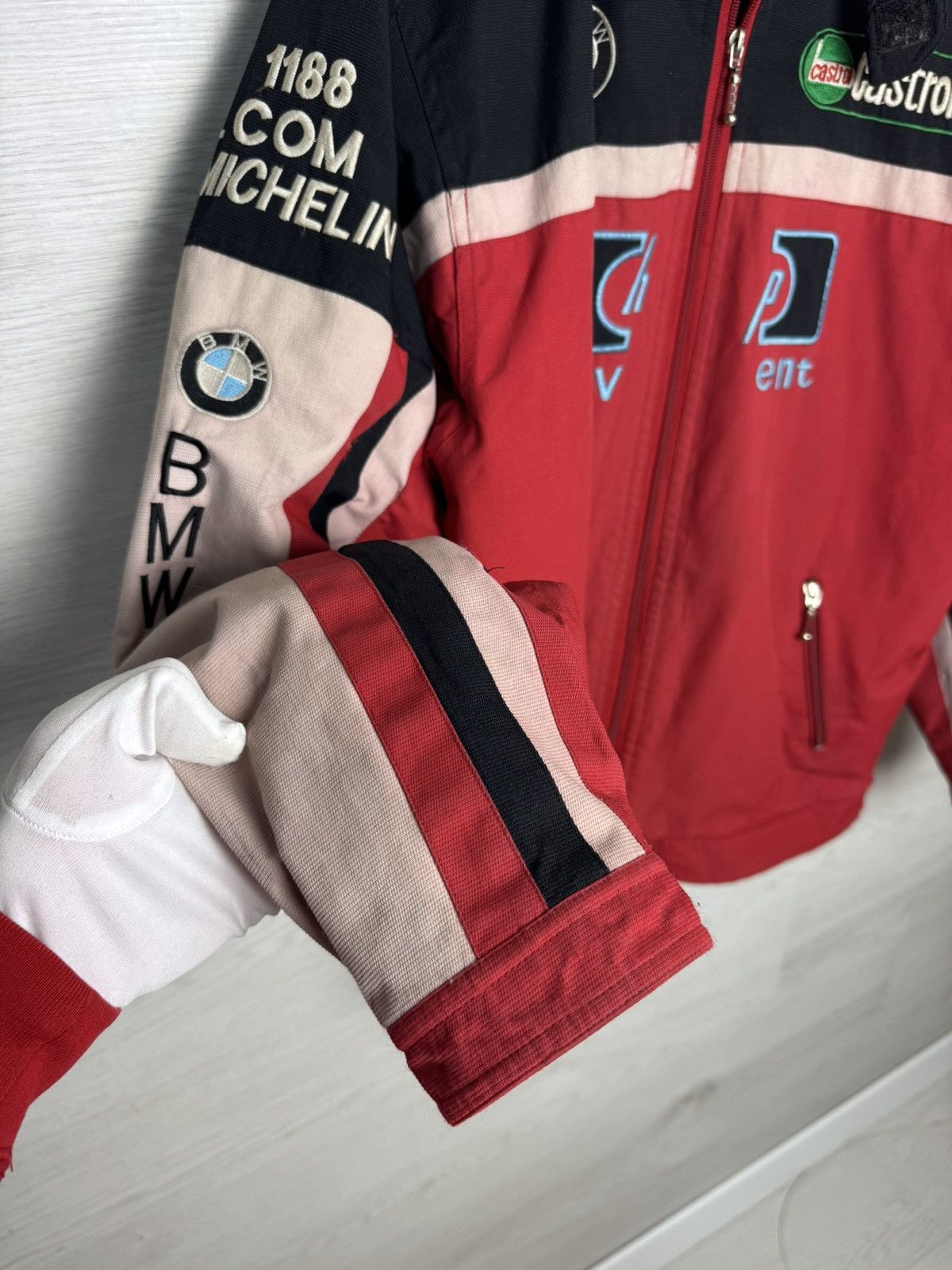 BMW BMW Williams Racing F1 Formula Uno Jacket Red Vintage Size US L / EU 52-54 / 3 - 4 Thumbnail