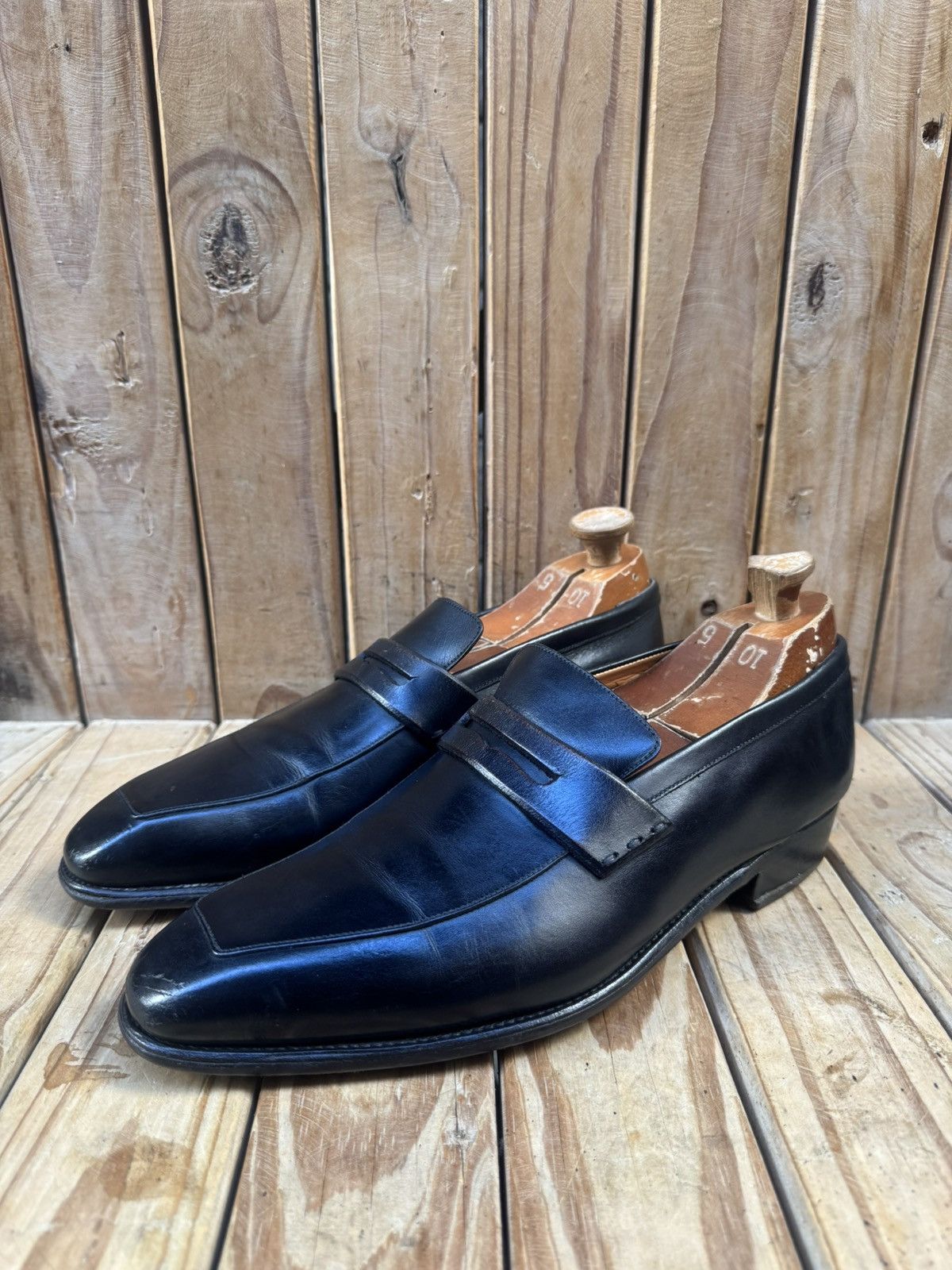 J.M. Weston J.M Weston Men’s Penny black Leather Loafers Sz Uk 8 E US 9 Size US 9 / EU 42 - 4 Thumbnail
