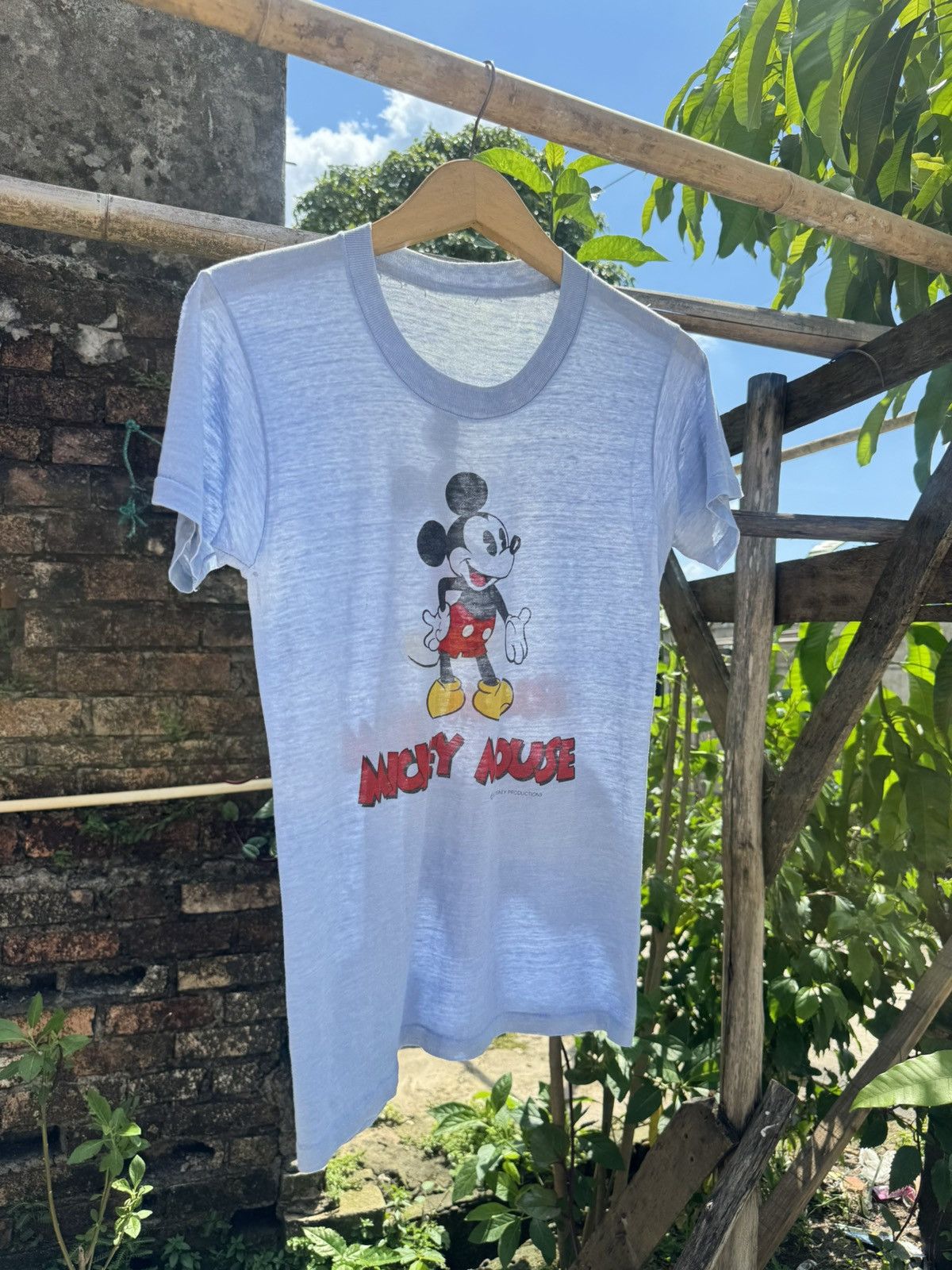 Vintage Vintage 70s,80s Mickey Mouse Tshirt Size US S / EU 44-46 / 1 - 1 Thumbnail