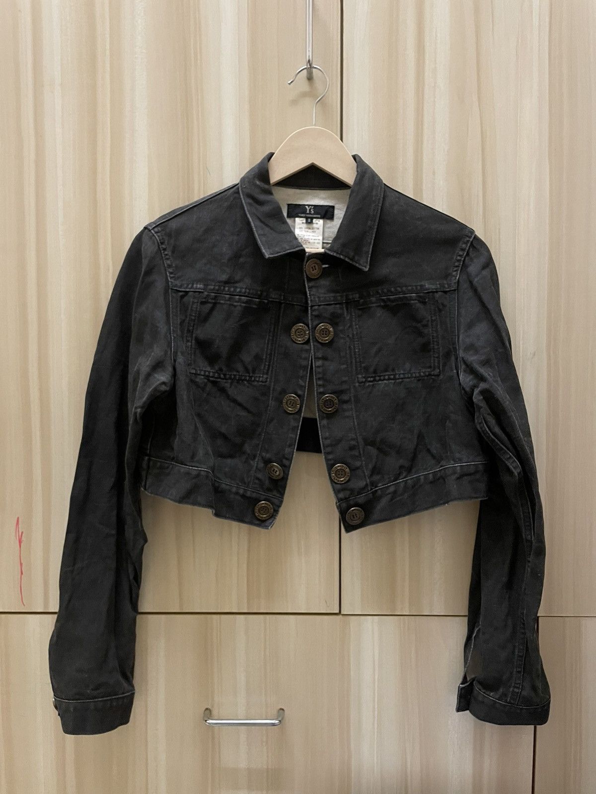 Yohji Yamamoto Y's Yohji Yamamoto Crop Denim Jacket Size M / US 6-8 / IT 42-44 - 2 Thumbnail