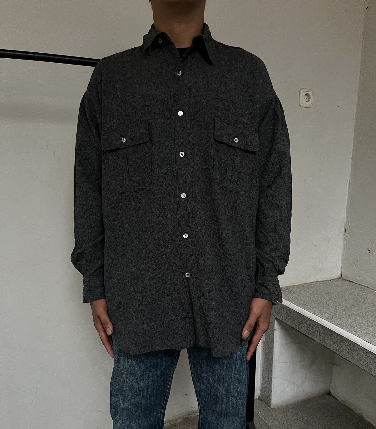 Yohji Yamamoto 80s Y’s For Men 2Pocket Oversize Button Up Size US XL / EU 56 / 4 - 8 Thumbnail