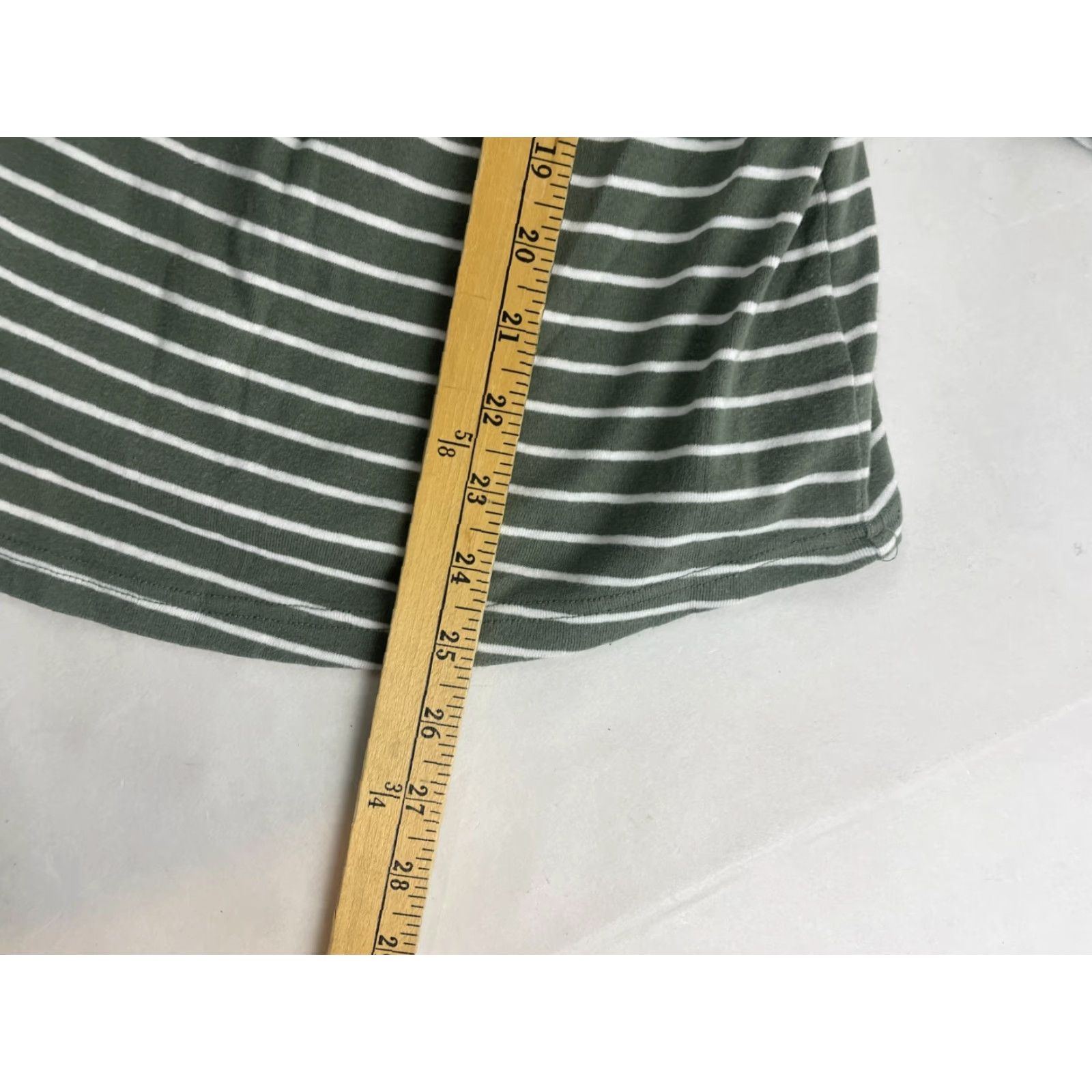 Chaps Chaps Shirt Women's 1X White Green Striped Faux Suede Henley 3/4 Sleeve T-Shirt Modern Casual Mens? Size XL / US 12-14 / IT 48-50 - 7 Thumbnail