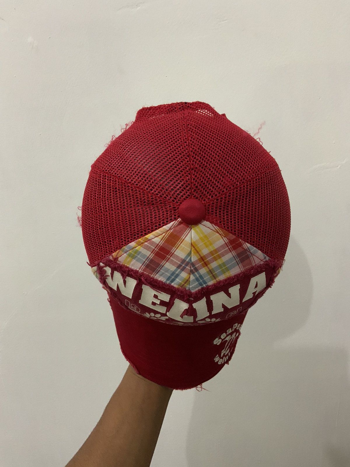 Japanese Brand Welina Surfcity Music Sea Peace Distressed Trucker Hat Size ONE SIZE - 6 Thumbnail