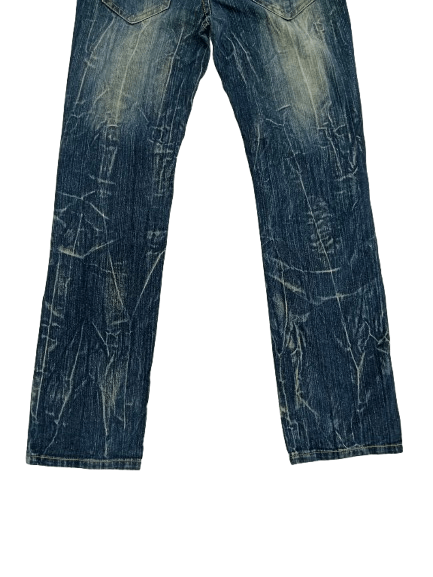 Japanese Brand Vintage Unbrand Jean's Electric Flash Style Blue Denim Size US 30 / EU 46 - 6 Thumbnail