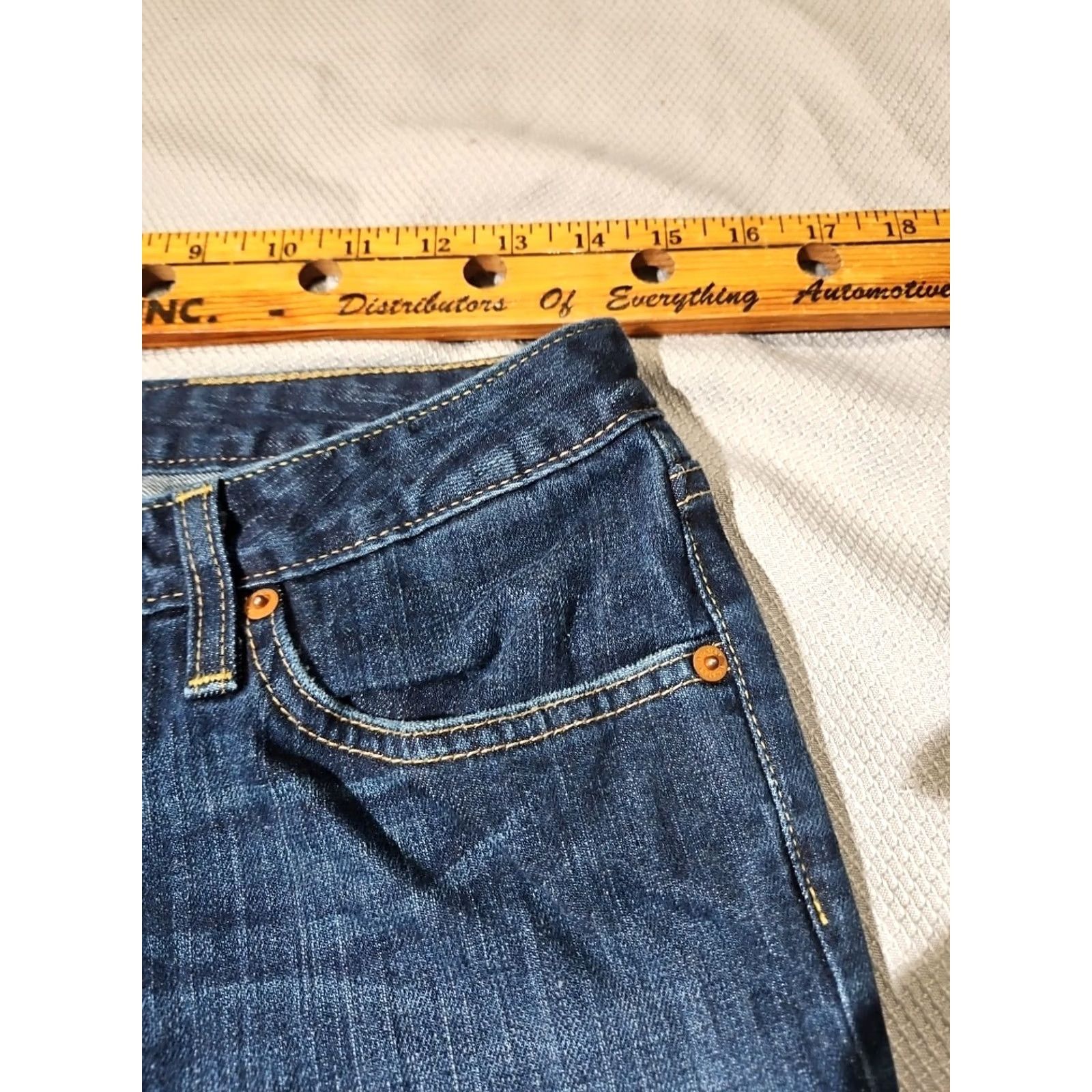 Denime BIG STAR Jeans Womens Size 29 Regular Blue Honey Flare Denim Rodeo Western Pant - Pre-Owned, Excellent Condition, Measurements Provided Size 29" - 7 Thumbnail
