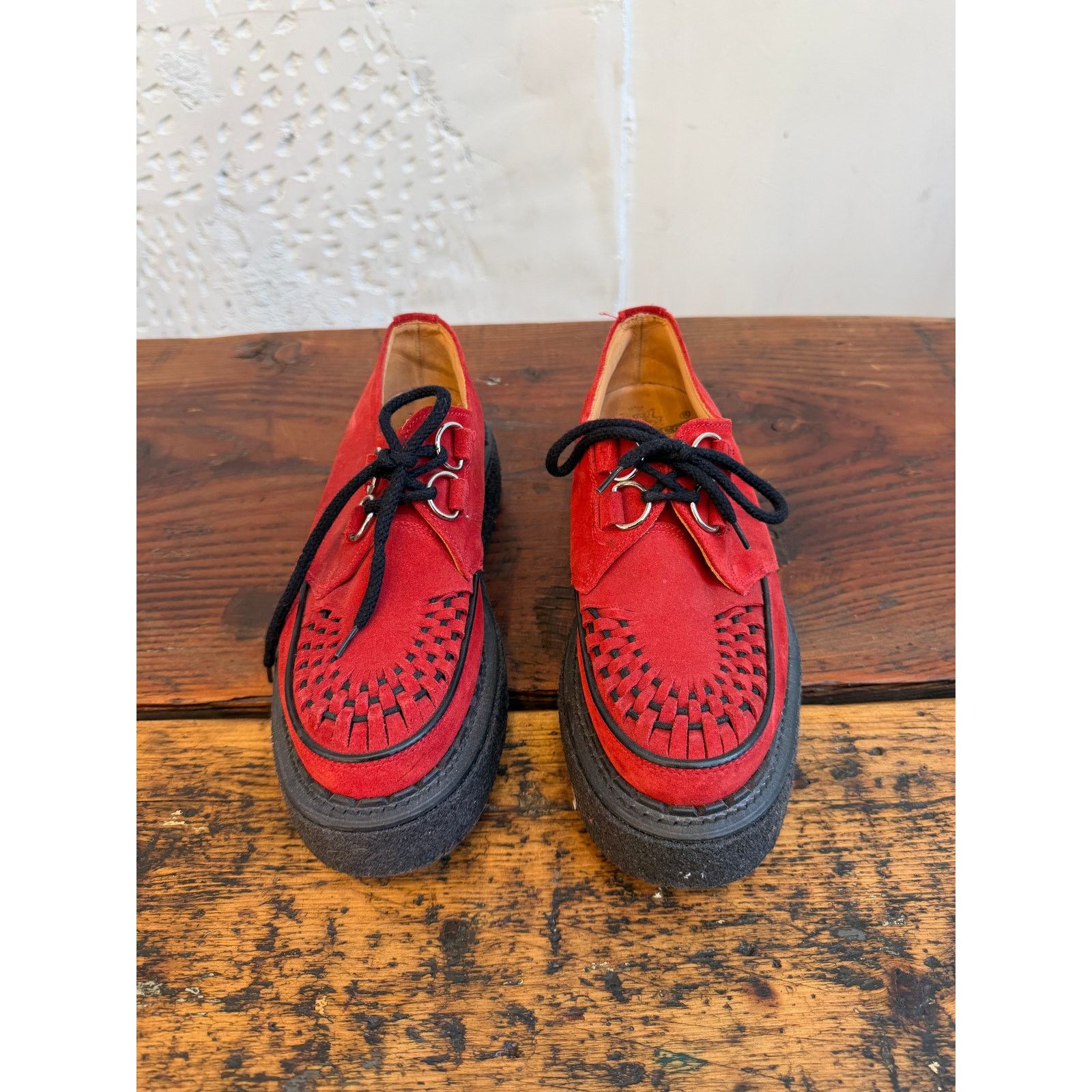 George Cox George Cox 3588 VI D Ring Gibson Skipton Red Suede Creepers Size US 8 / EU 41 - 2 Thumbnail