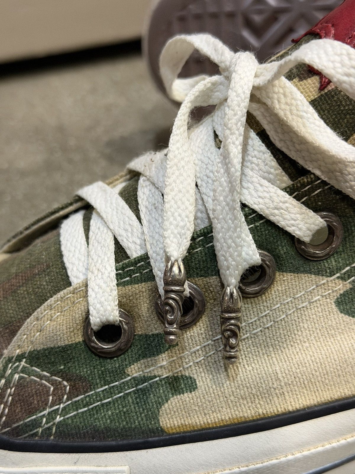 Chrome Hearts CH Star Patched Camo Canvas Converse Lowtop Sneakers 8 Size US 8.5 / EU 41-42 - 7 Thumbnail