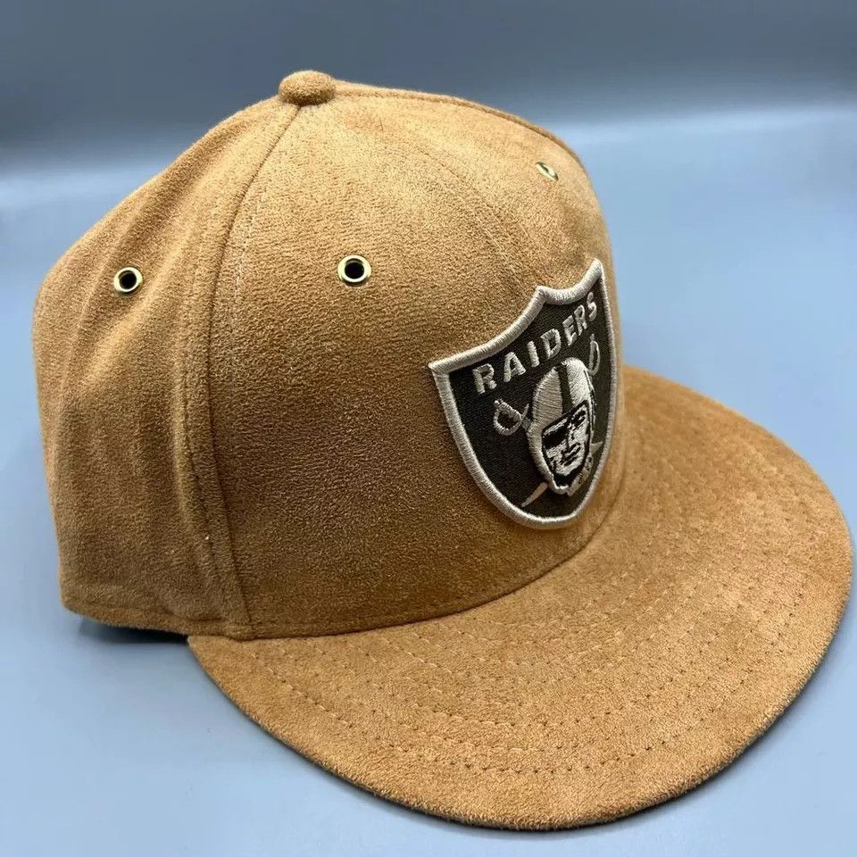 New Era Las Vegas Raiders Hat Men 7 1/4 Suede 59Fifty New Era Fitted Size ONE SIZE - 3 Thumbnail