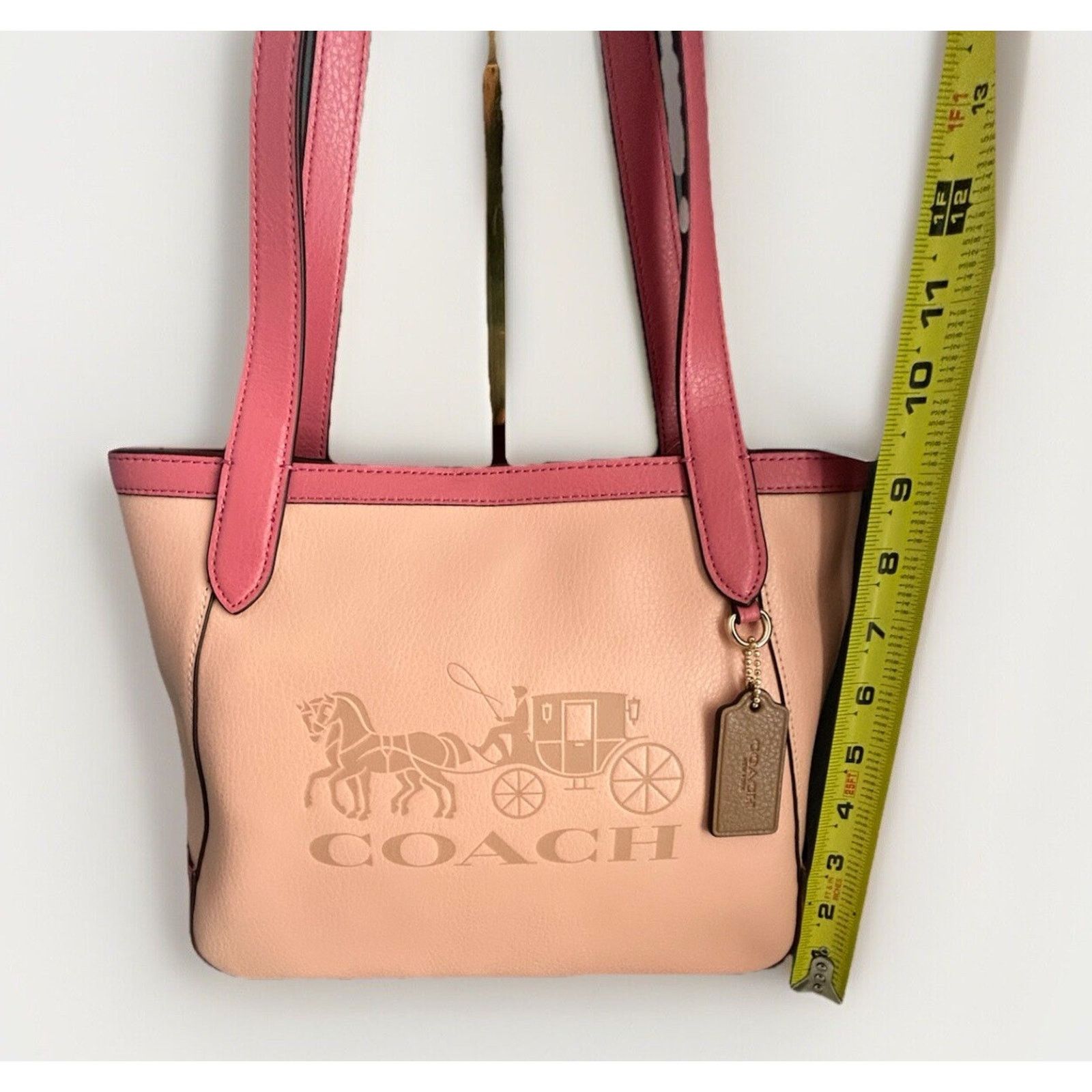 Coach Coach Leather Tote 27 Pink Blush C5775 Carriage Colorblock Size ONE SIZE - 7 Thumbnail