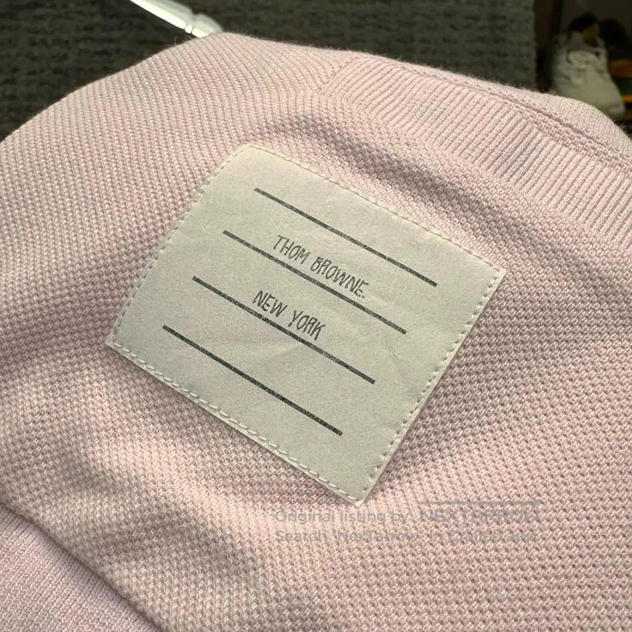 Thom Browne pink knit pocket cardigan with stripes. Size S / US 4 / IT 40 - 5 Thumbnail