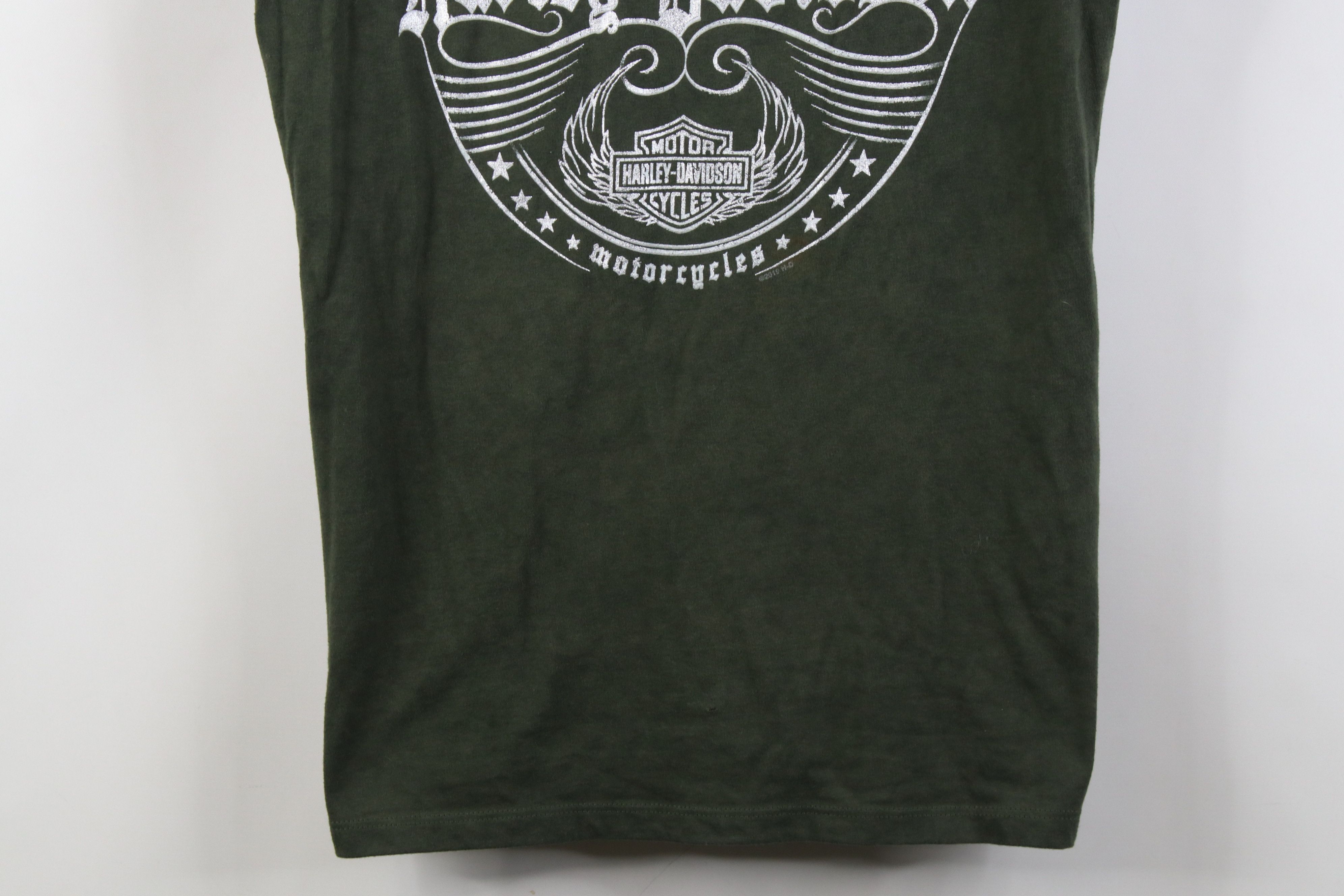 Harley Davidson Y2K Harley Davidson Spell Out Acid Wash T-Shirt Green Size M / US 6-8 / IT 42-44 - 3 Thumbnail