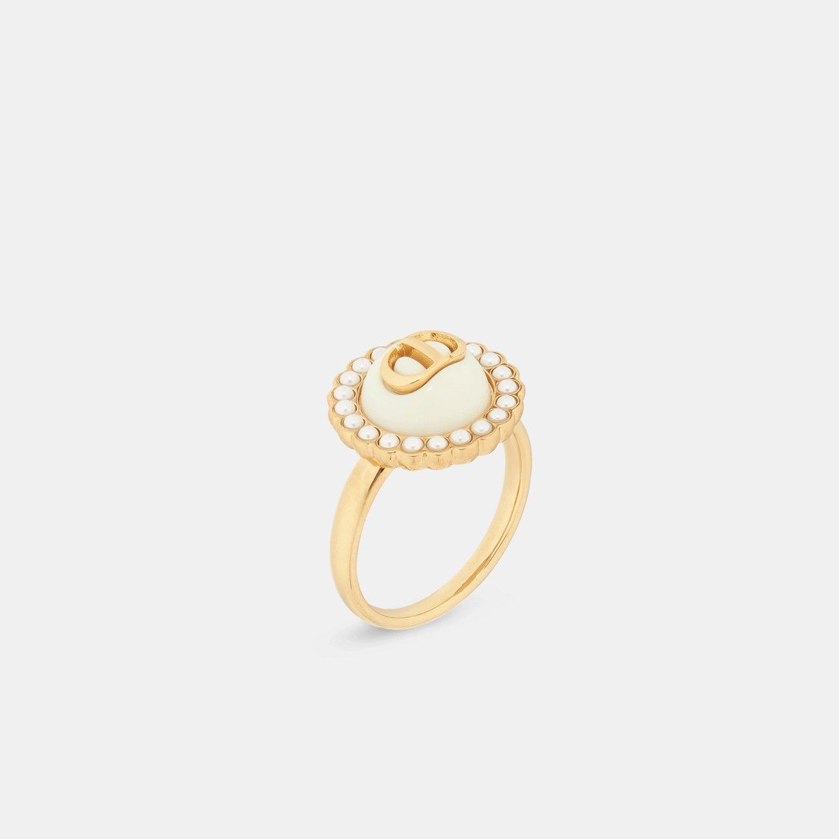 o1bcso1str0126 Size:OS/Petit Cd Baroque Ring in Golden/White