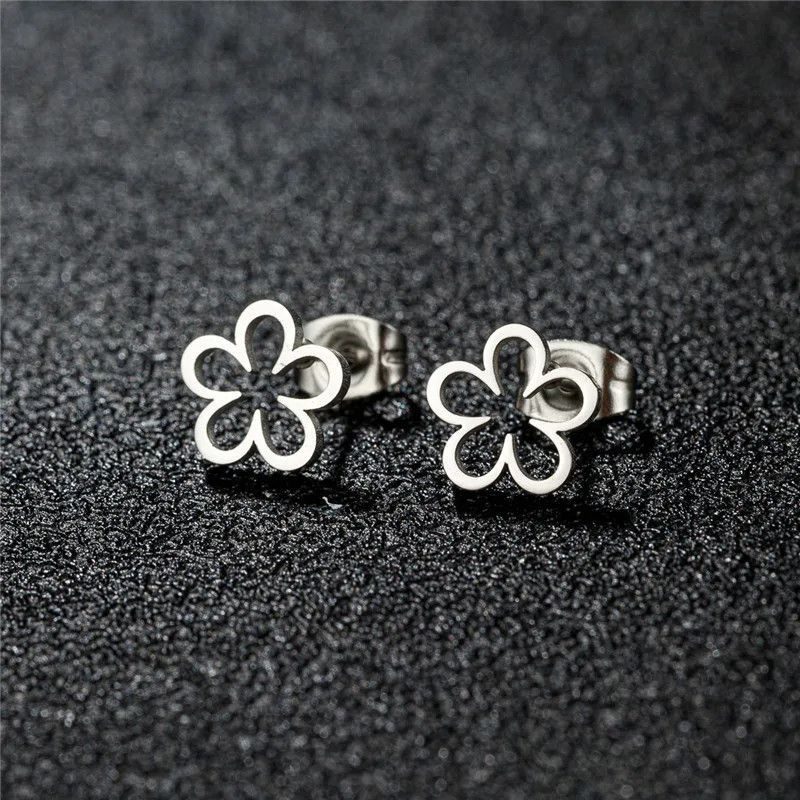 Jewelry Bohemia Cute Flower Stud Earrings Charm Earring Gift Size ONE SIZE - 1 Thumbnail