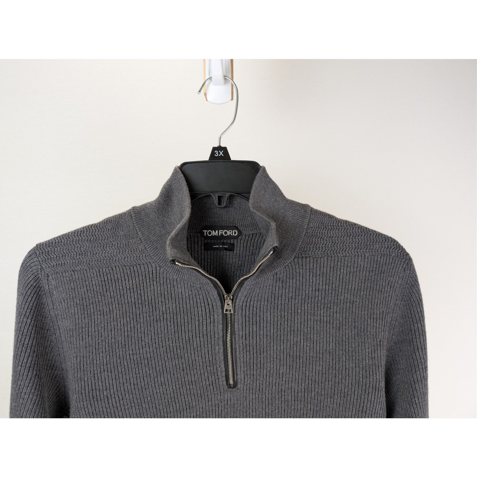 Tom Ford o1rshd1 CC20 Zipper Hi-Neck Sweatshirt in Grey Size US M / EU 48-50 / 2 - 3 Thumbnail