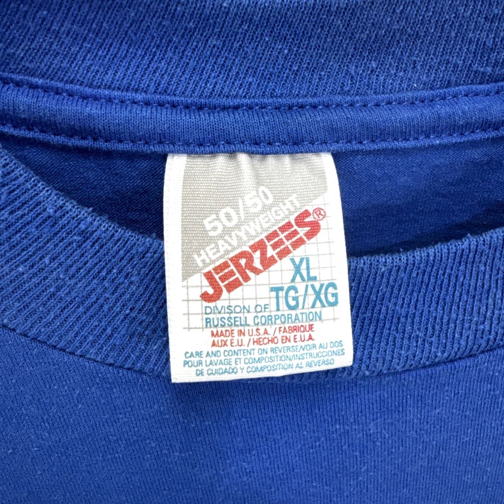 Jerzees VINTAGE 90s Alexander the Great “The Exhibition” T Shirt Blue XL Men Jerzees Graphic Print Crew Neck Short Sleeve Vintage 90s Art City Florida Size US XL / EU 56 / 4 - 3 Thumbnail