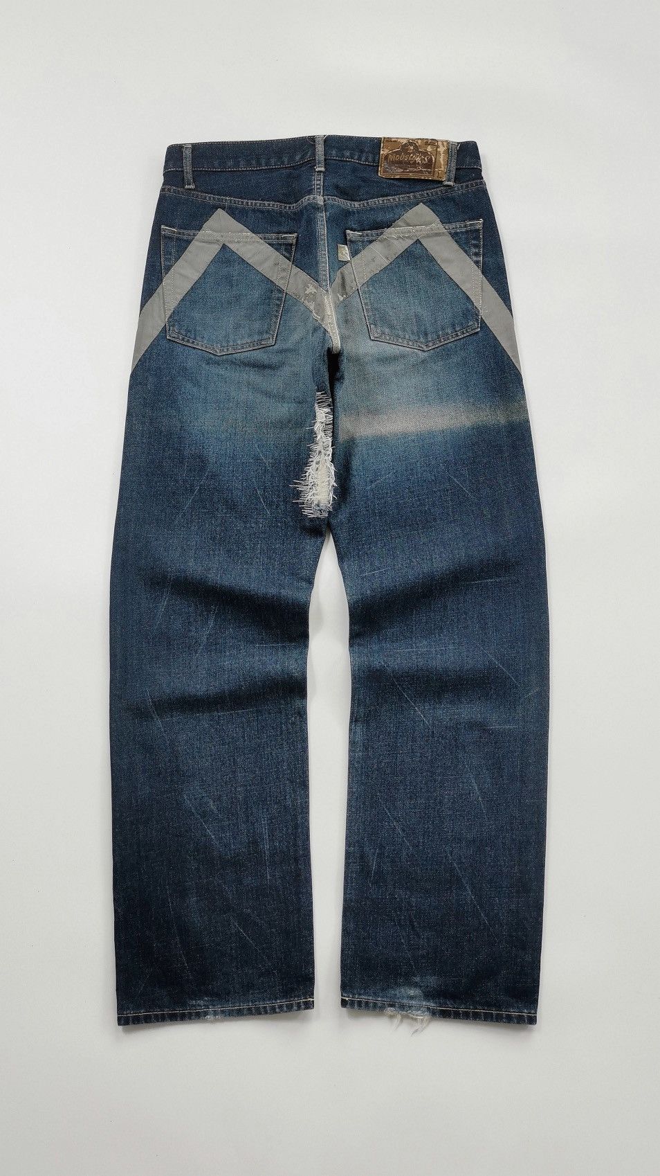 Edwin Mobstyles Mobs Corp Japan Distressed Loose Fit Denim Size US 32 / EU 48 - 7 Thumbnail