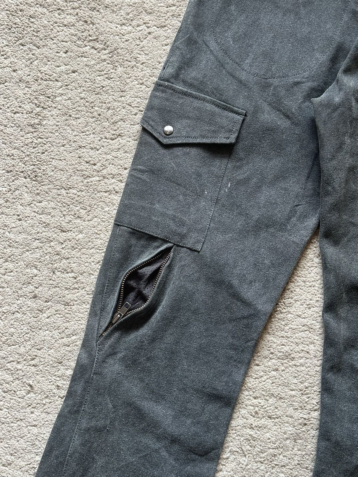 Kadoya 2000s Kadoya Leather Duck Cotton Motorcycle Flare Pant Size US 29 - 12 Thumbnail