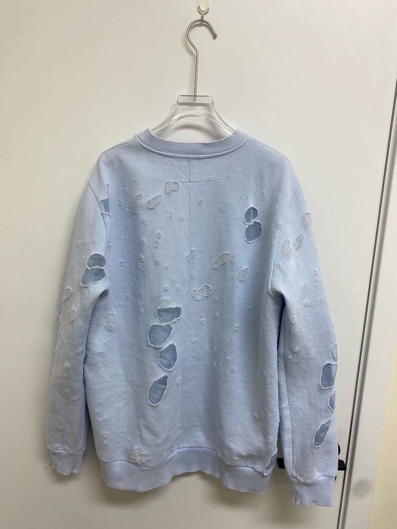 Givenchy Givenchy Almost New Ripped Hazy Blue Hoodie Size US S / EU 44-46 / 1 - 2 Thumbnail
