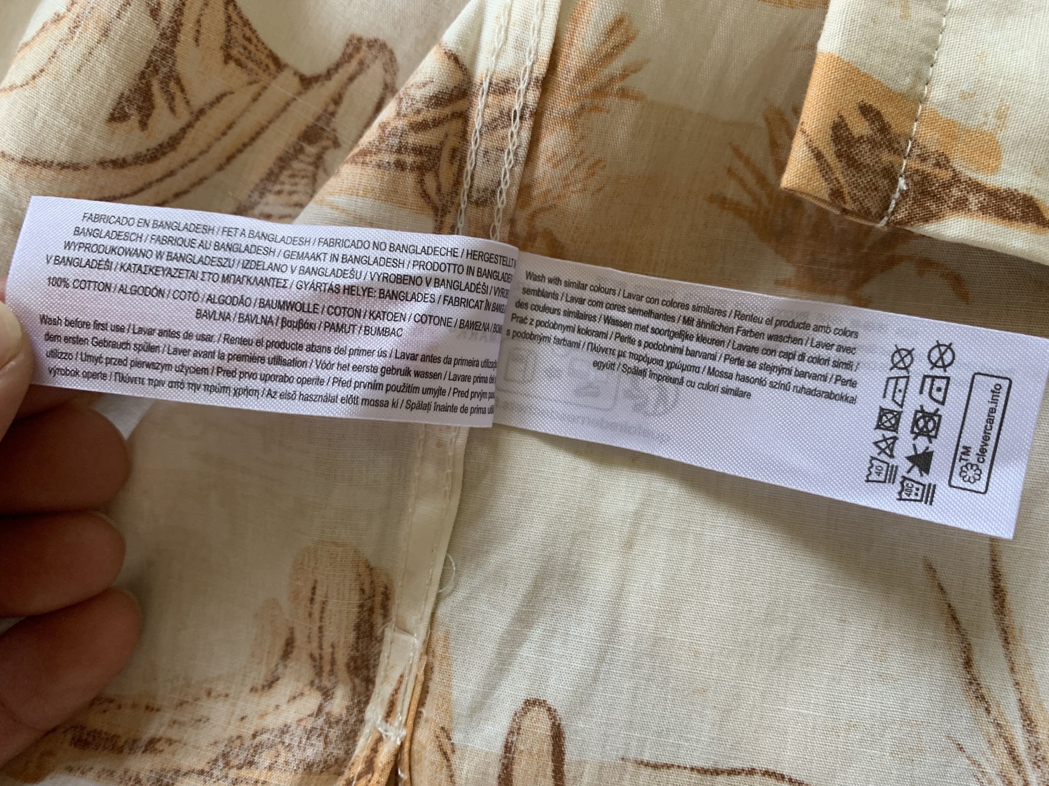 Primark Primark Regular Fit New Beige Cotton Hawaiian Shirt Size US XL / EU 56 / 4 - 9 Thumbnail