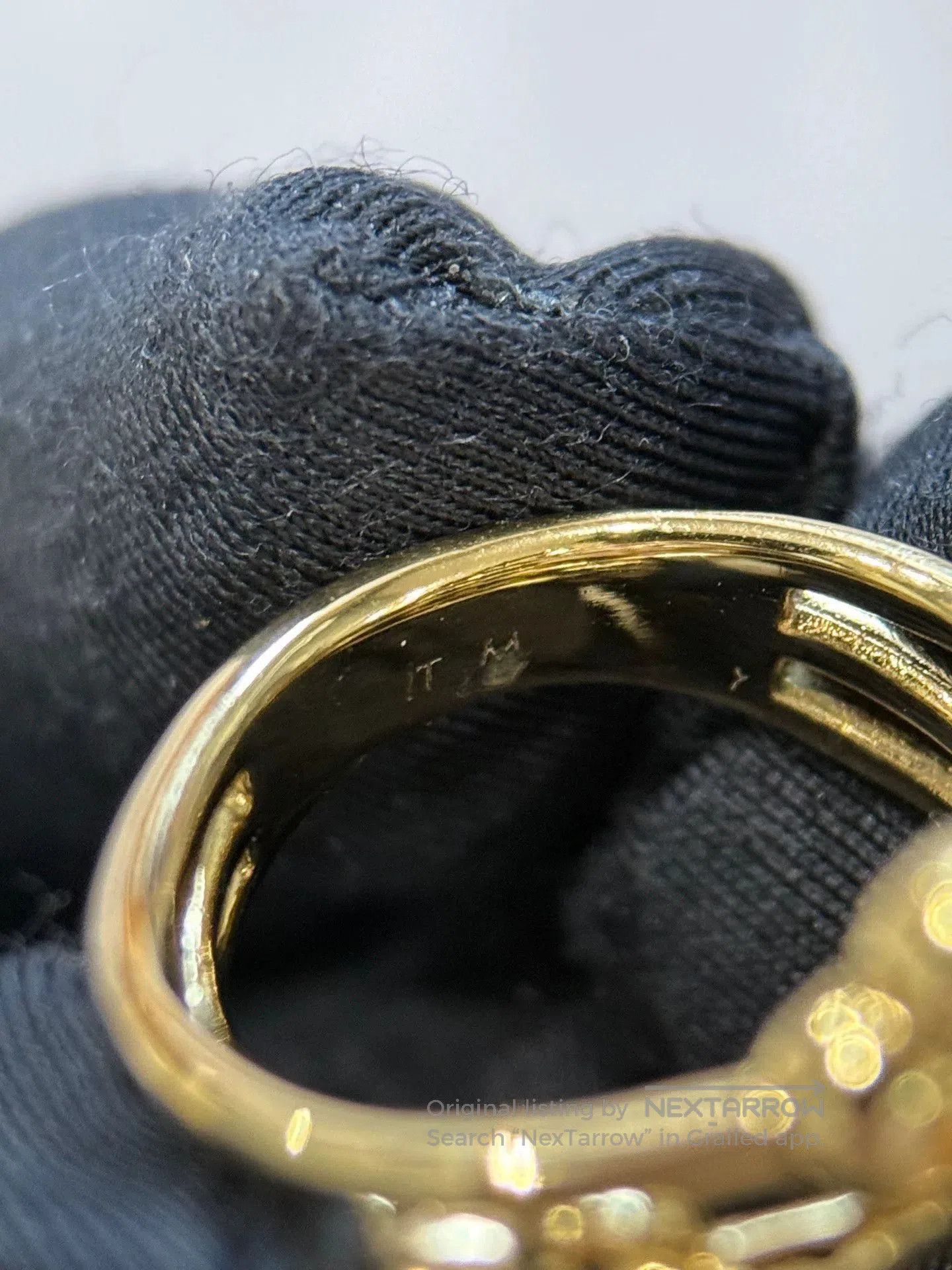 Louis Vuitton gold floral cutout ring. Size ONE SIZE - 4 Thumbnail