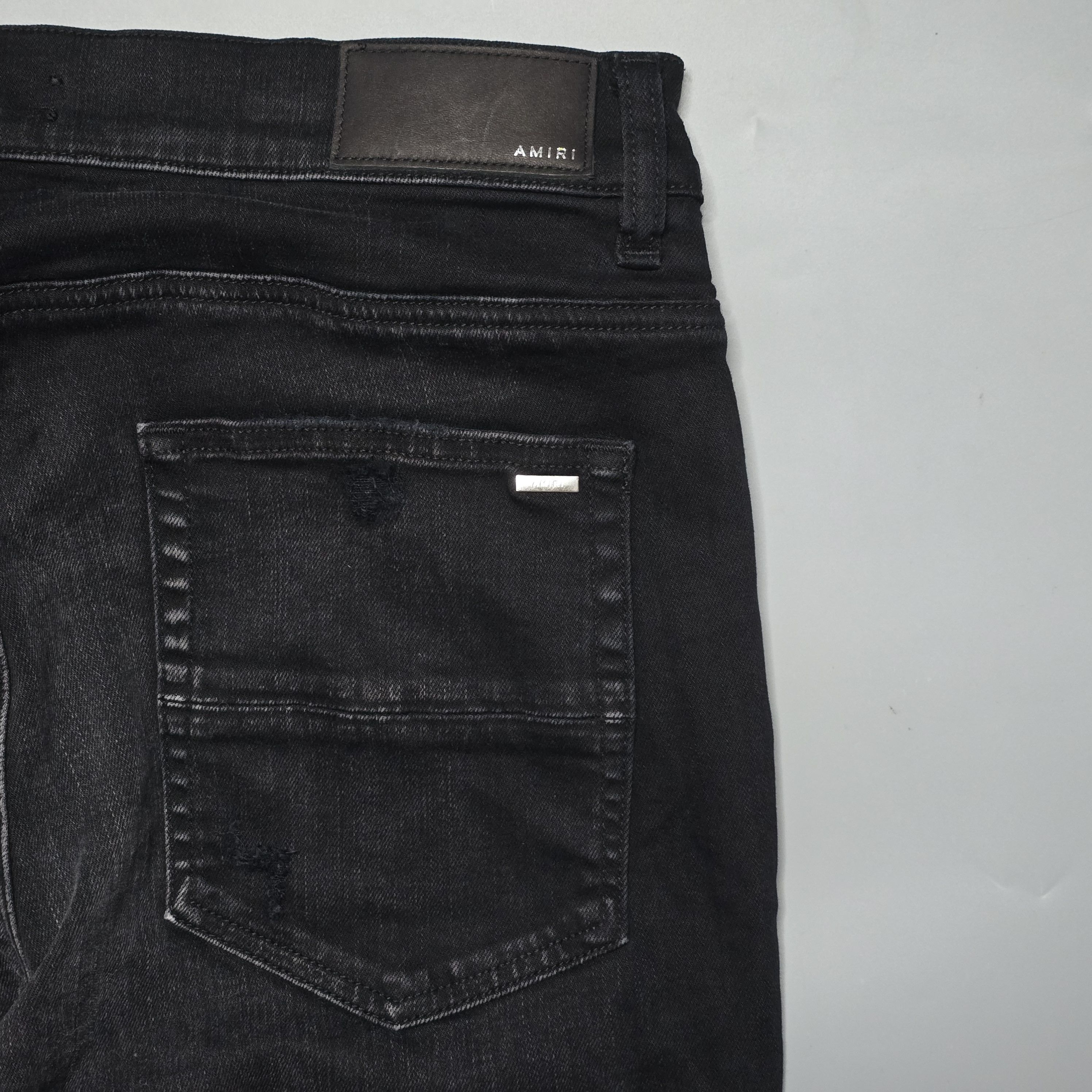 Amiri Amiri - MX1 Neon Plaid Grid Patch Black Jeans Size US 34 / EU 50 - 6 Thumbnail