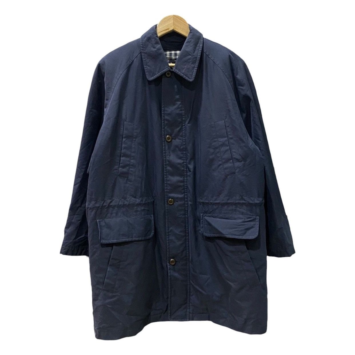 Burberry Vintage Burberrys Navy Nova Check Lining Field Coat Jacket Size US M / EU 48-50 / 2 - 1 Thumbnail
