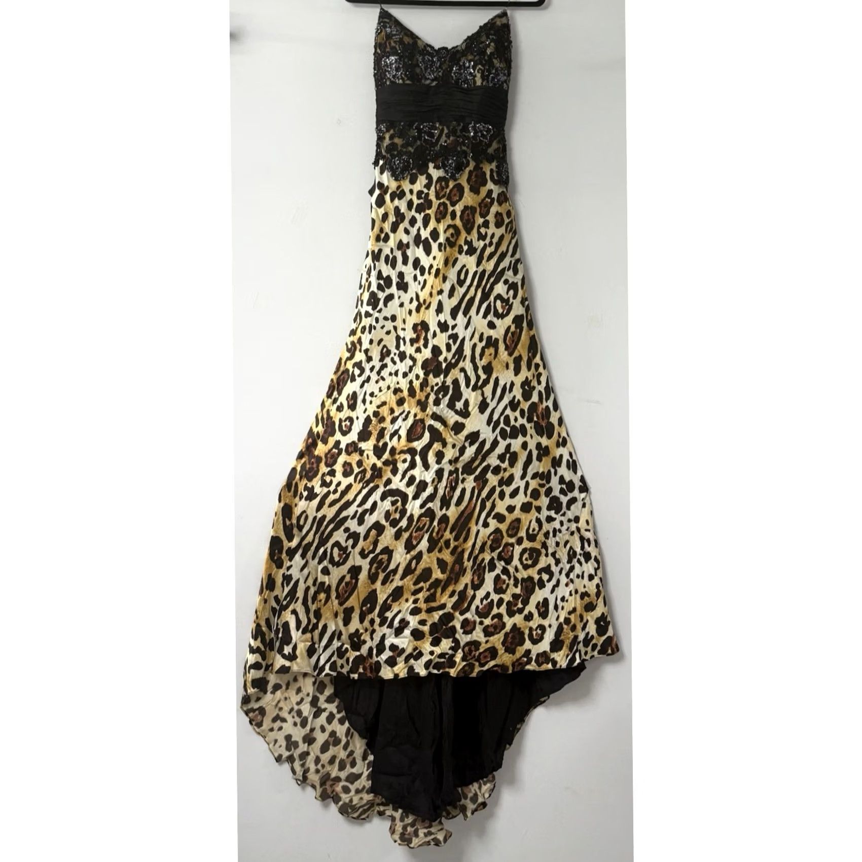 Vintage SHERRI HILL Silk Leopard Print Dress Animal Print Sleeveless Size 14 Size XL / US 12-14 / IT 48-50 - 2 Thumbnail
