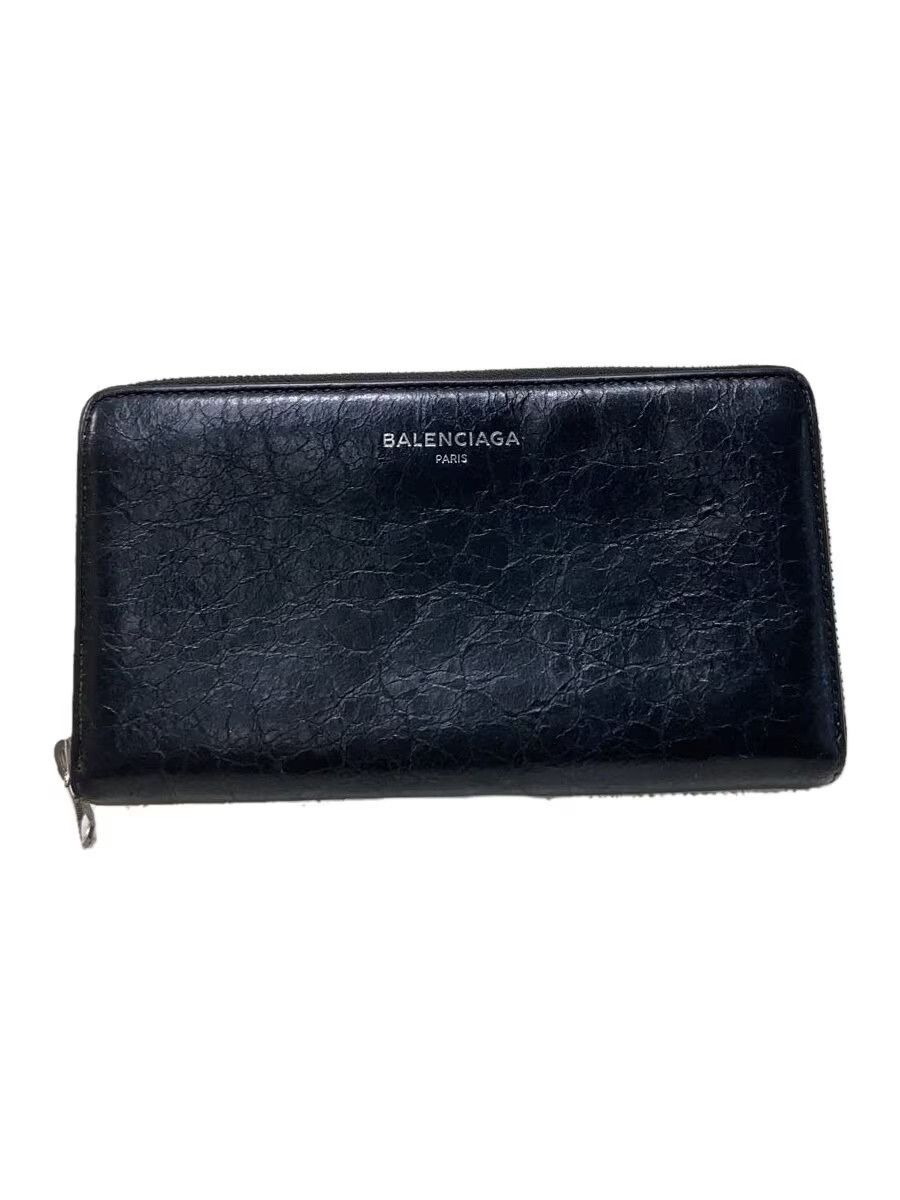 Balenciaga Balenciaga Sheep Leather Long Wallet Black Size ONE SIZE - 1 Thumbnail