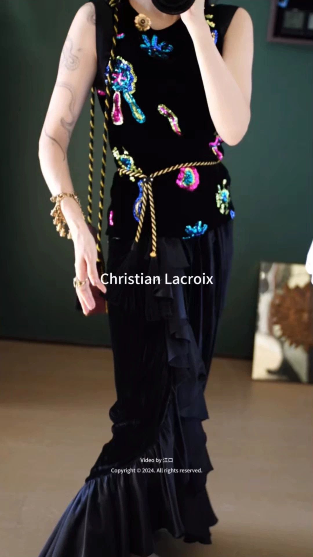 Christian Lacroix Christian Lacroix Black Velvet Hand Beaded Vest Women's M Size M / US 6-8 / IT 42-44 - 1 Thumbnail