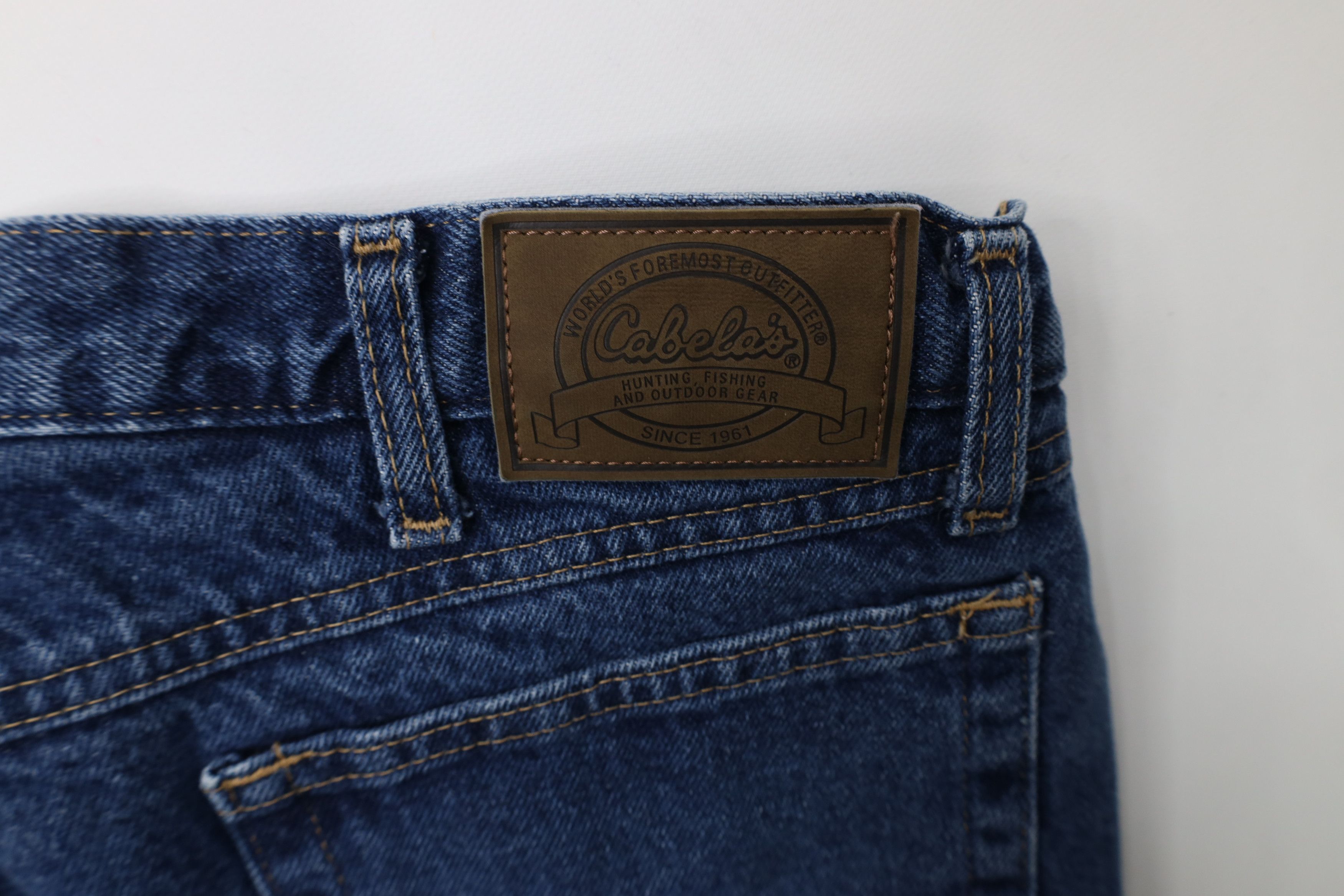 Cabelas Vintage Cabelas Lined Wide Leg Denim Jeans Blue Cotton Size US 36 / EU 52 - 14 Thumbnail