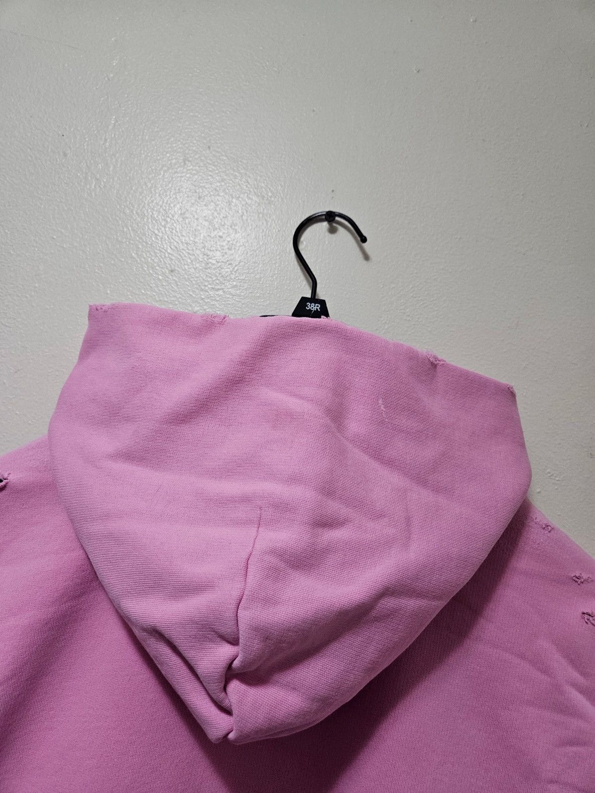 Balenciaga Distressed Pink Nologo Hoodie Size US XS / EU 42 / 0 - 7 Thumbnail