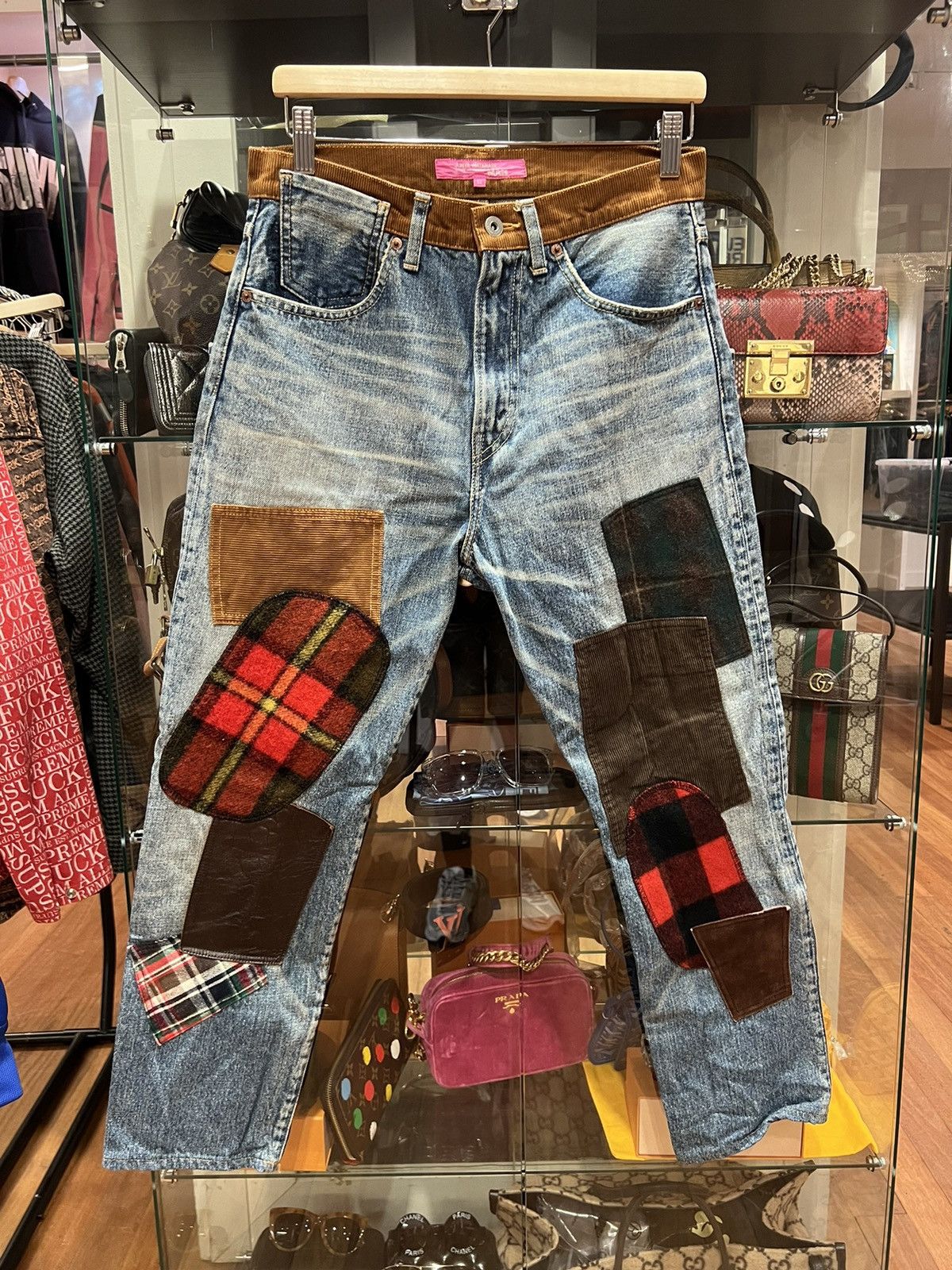 Comme des Garcons Junya Watanabe comme Des garçons patch denim jeans blue Size US 30 / EU 46 - 1 Thumbnail