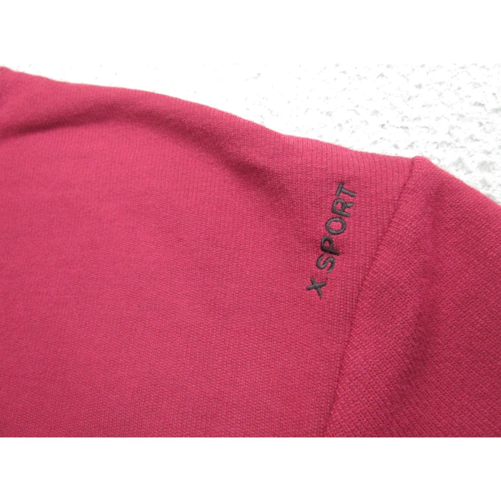 The Kooples VINTAGE The Kooples X Sport Sweatshirt Womens Cropped Mock Neck Burgundy S Pullover Knit Crewneck Regular Cotton Modal Elastane Size S / US 4 / IT 40 - 4 Thumbnail