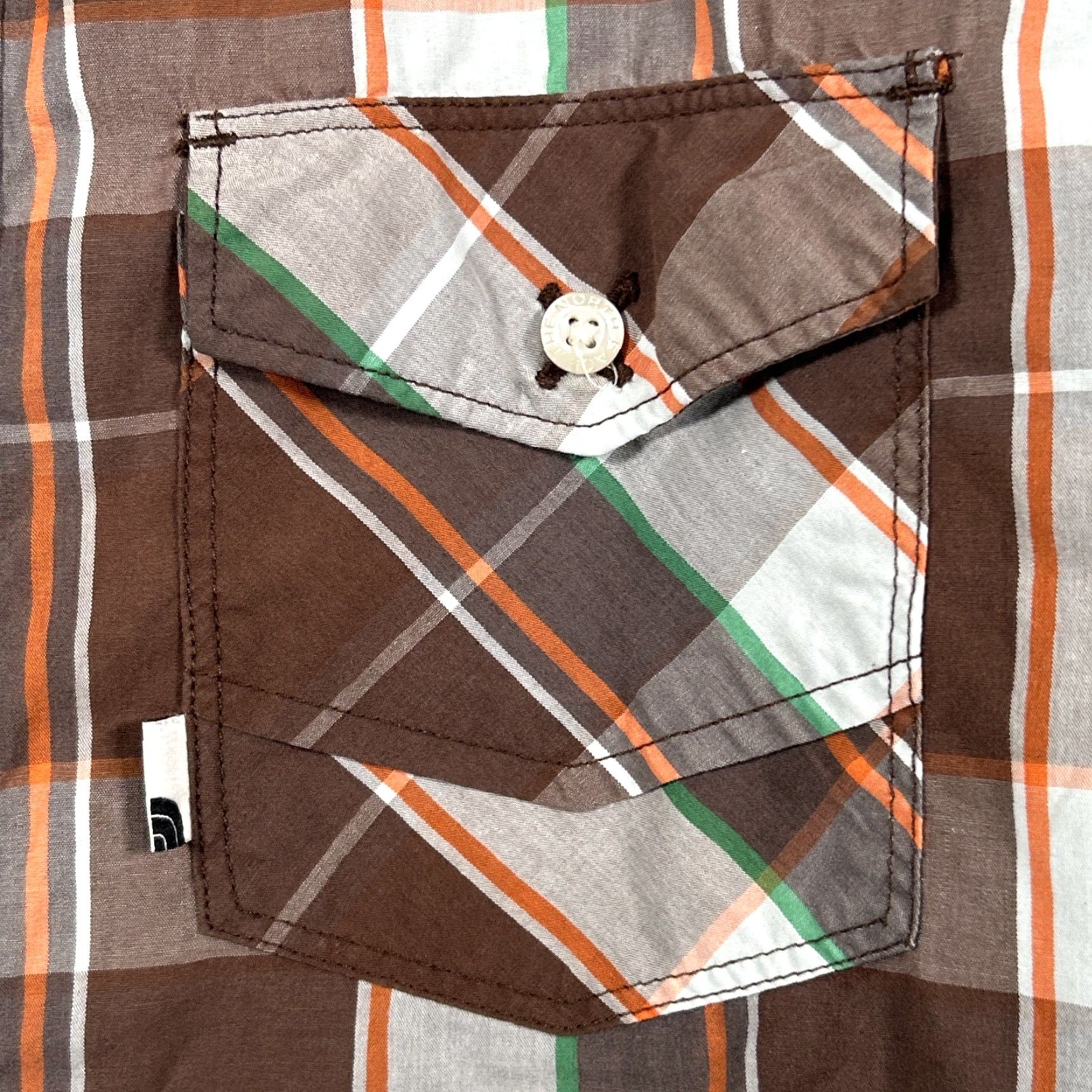 The North Face VINTAGE The North Face Shirt Mens L Brown Plaid Short Sleeve Button Up Outdoors Camping Size US L / EU 52-54 / 3 - 5 Thumbnail