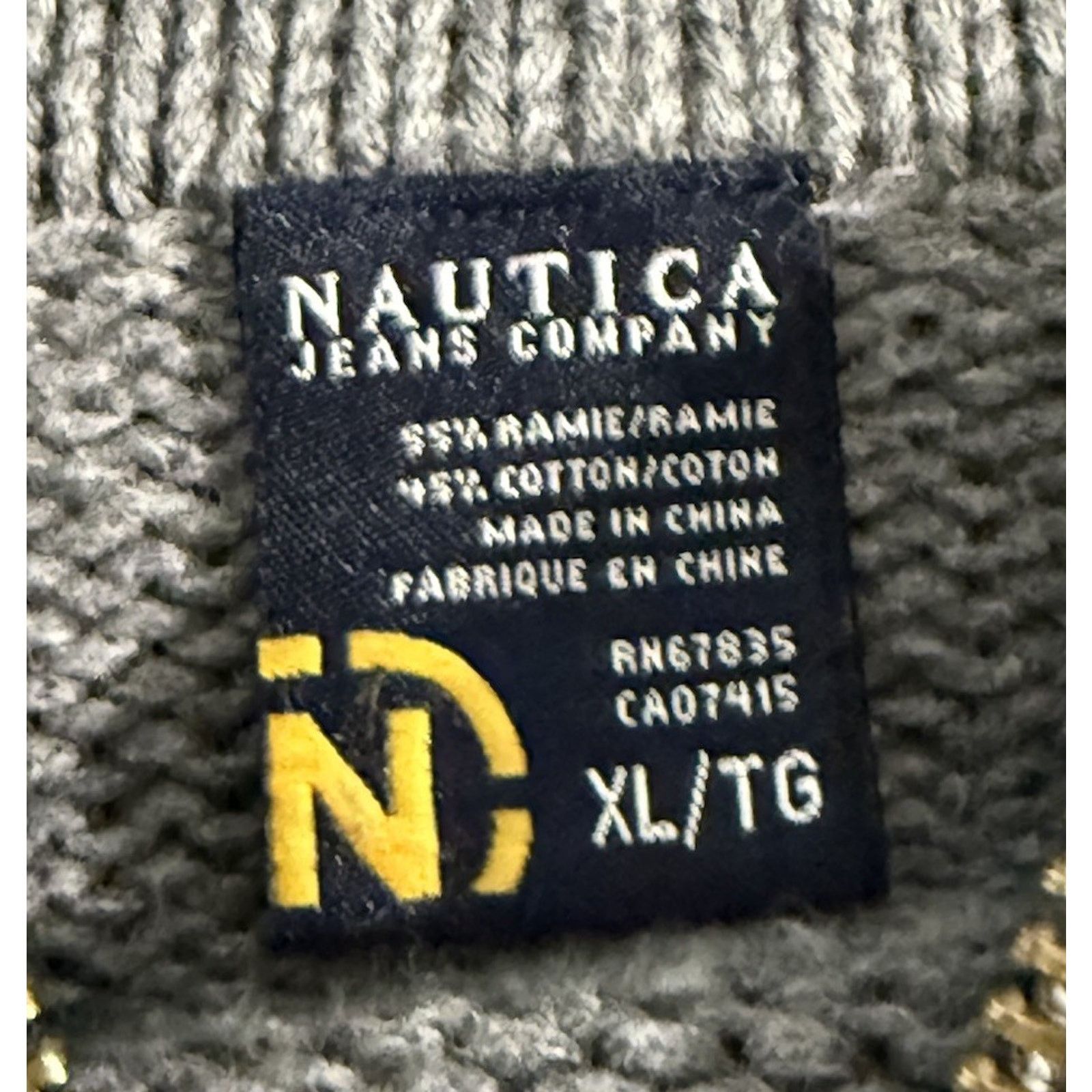 Nautica Vintage Nautica HeavyWeight Ramie 1/4 Zip Hooded Sweater Size US XL / EU 56 / 4 - 3 Thumbnail