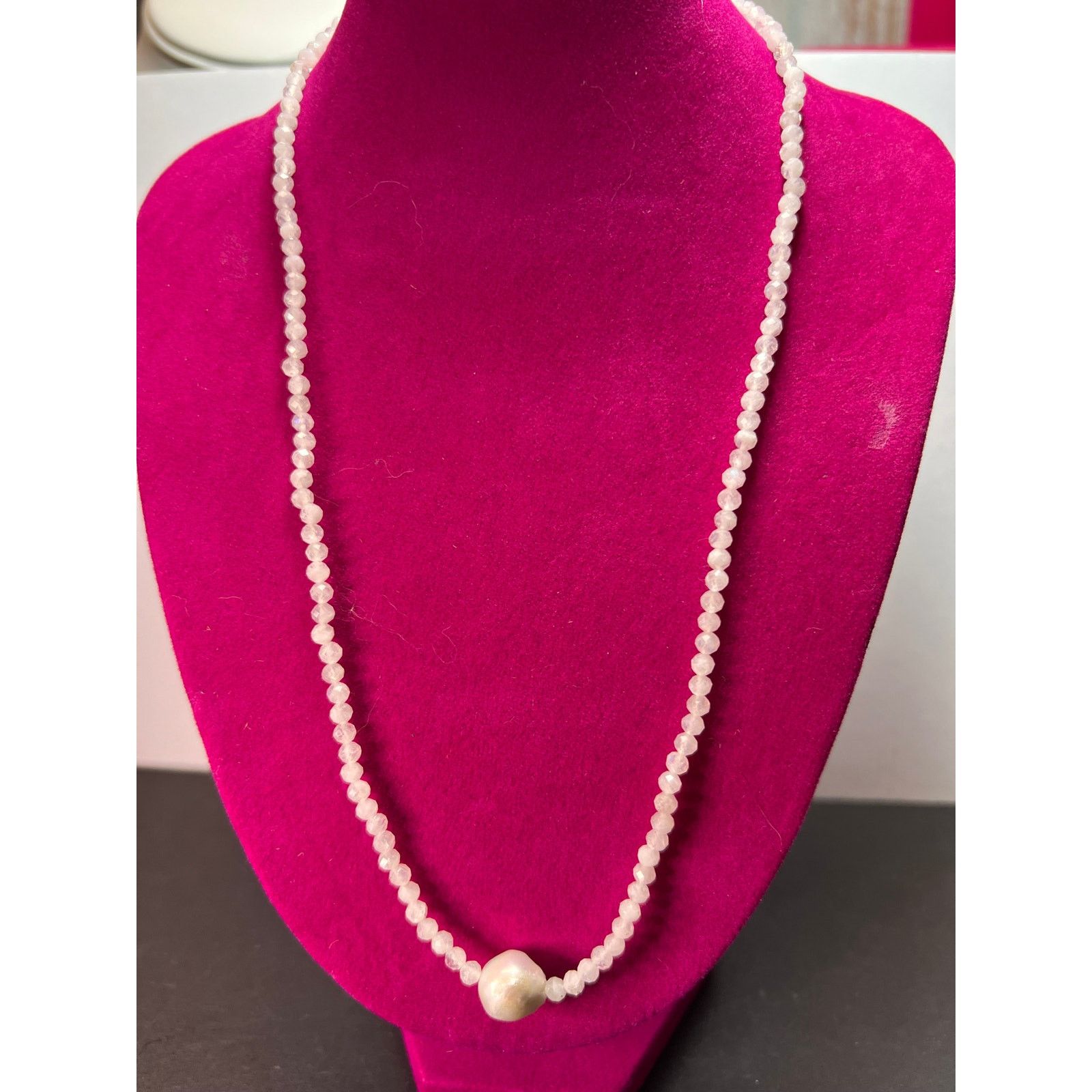 Other Rainbow moonstone and pearl necklace with sterling clasp Size ONE SIZE - 5 Thumbnail