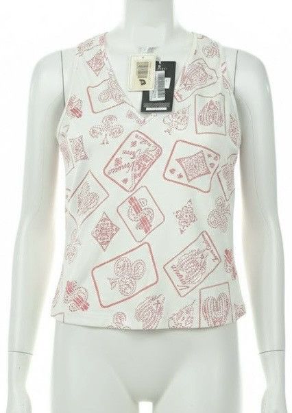 Versace BNWT Versace Jeans Monogram Playing Card Print Tank Top Size L / US 10 / IT 46 - 1 Thumbnail