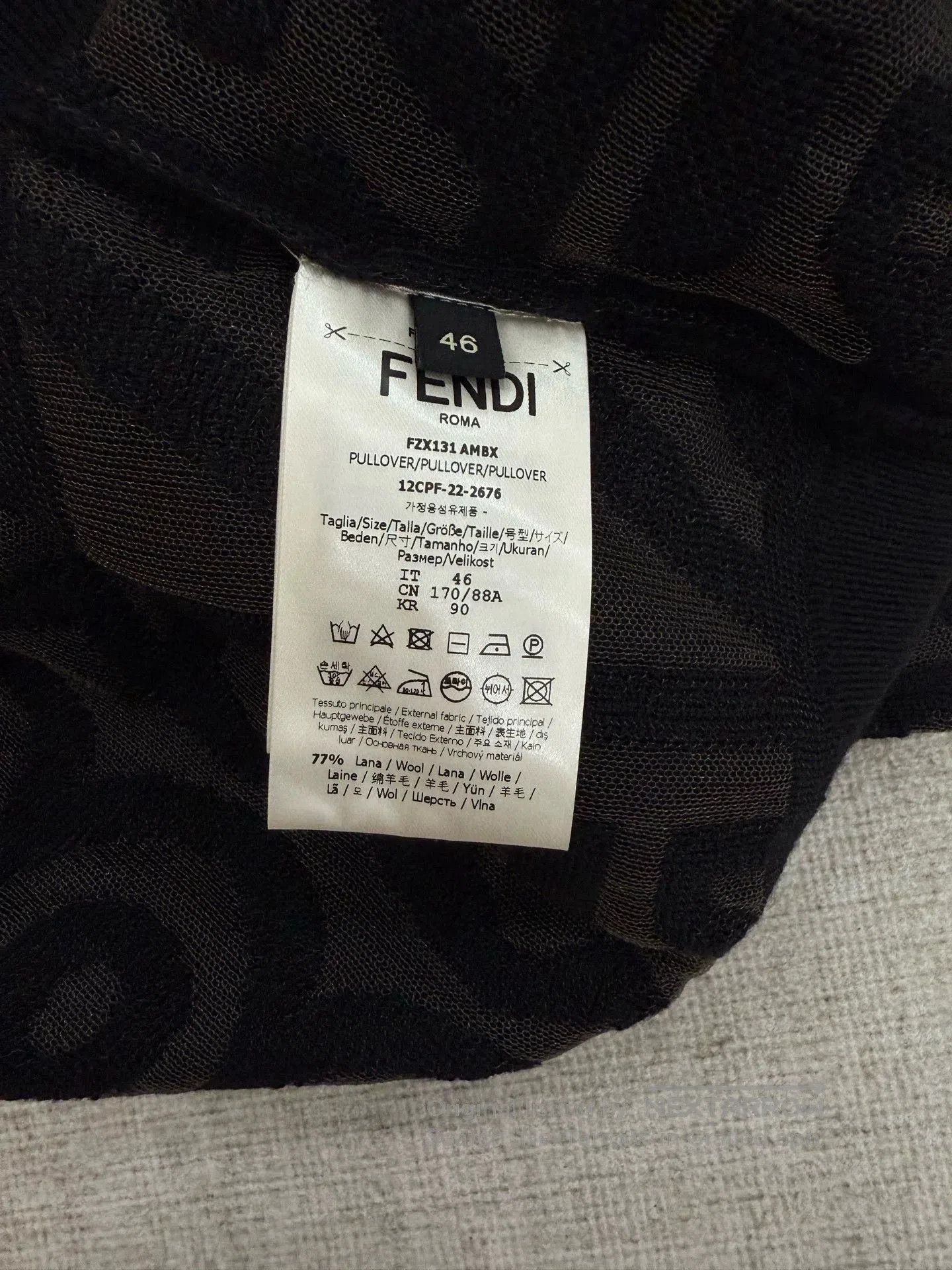 Fendi fendi logo knit pullover sweater. Size US M / EU 48-50 / 2 - 5 Thumbnail