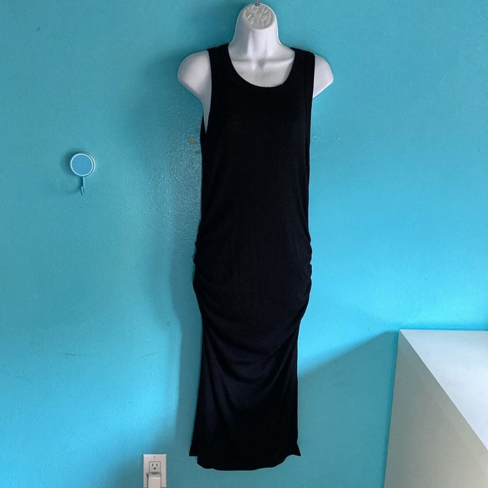 Michael Stars Michael Stars Wren Ribbed Midi Fitted Tank Dress in Black Size L Size L / US 10 / IT 46 - 13 Thumbnail